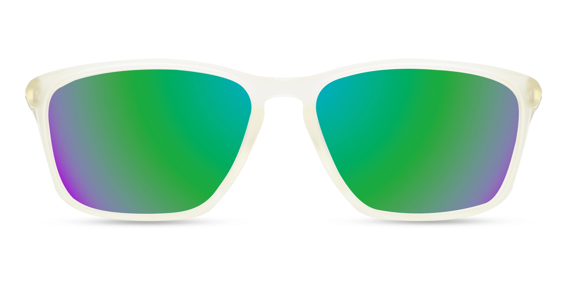Dove White & Neon Rectangle Sunglasses-1 Dove White & Neon Rectangle Sunglasses-1
