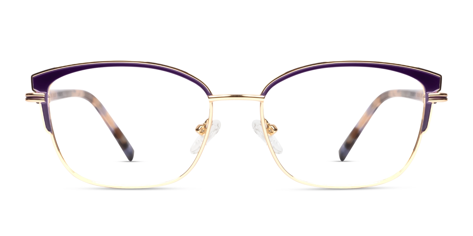 Metallic Purple & Champagne Gold Cat-eye Glasses-1