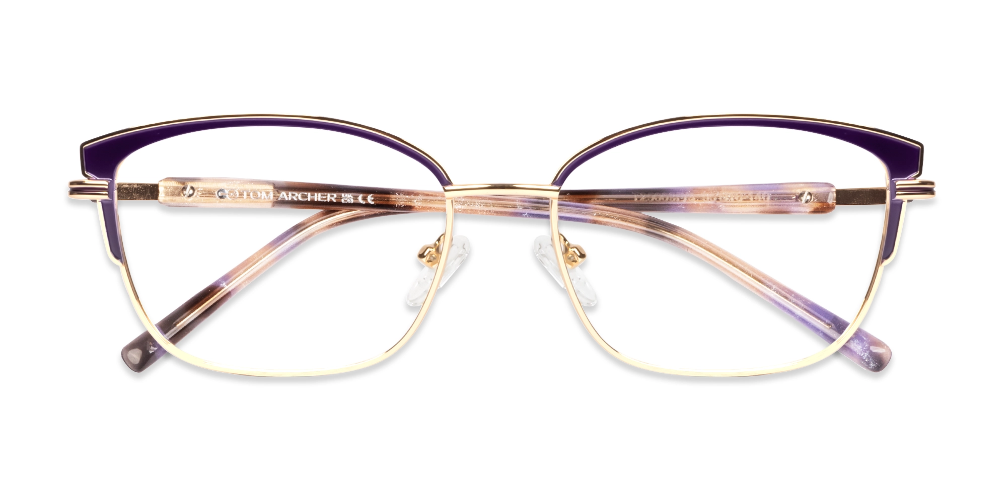 Metallic Purple & Champagne Gold Cat-eye Glasses-6