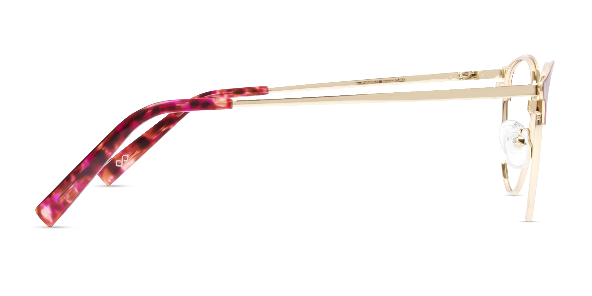 Matte Burgundy & Gold Browling Glasses-4