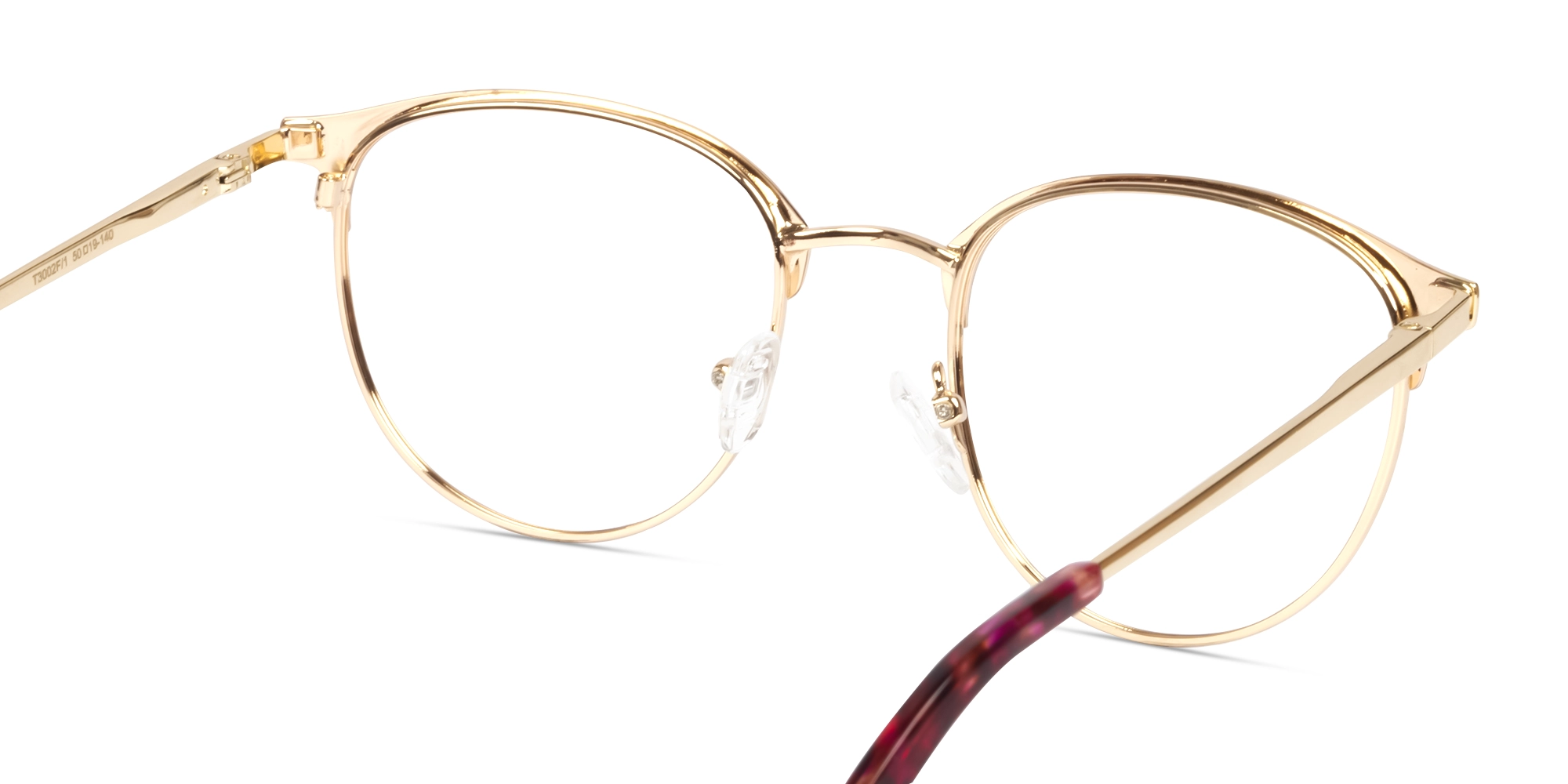 Matte Burgundy & Gold Browling Glasses-5
