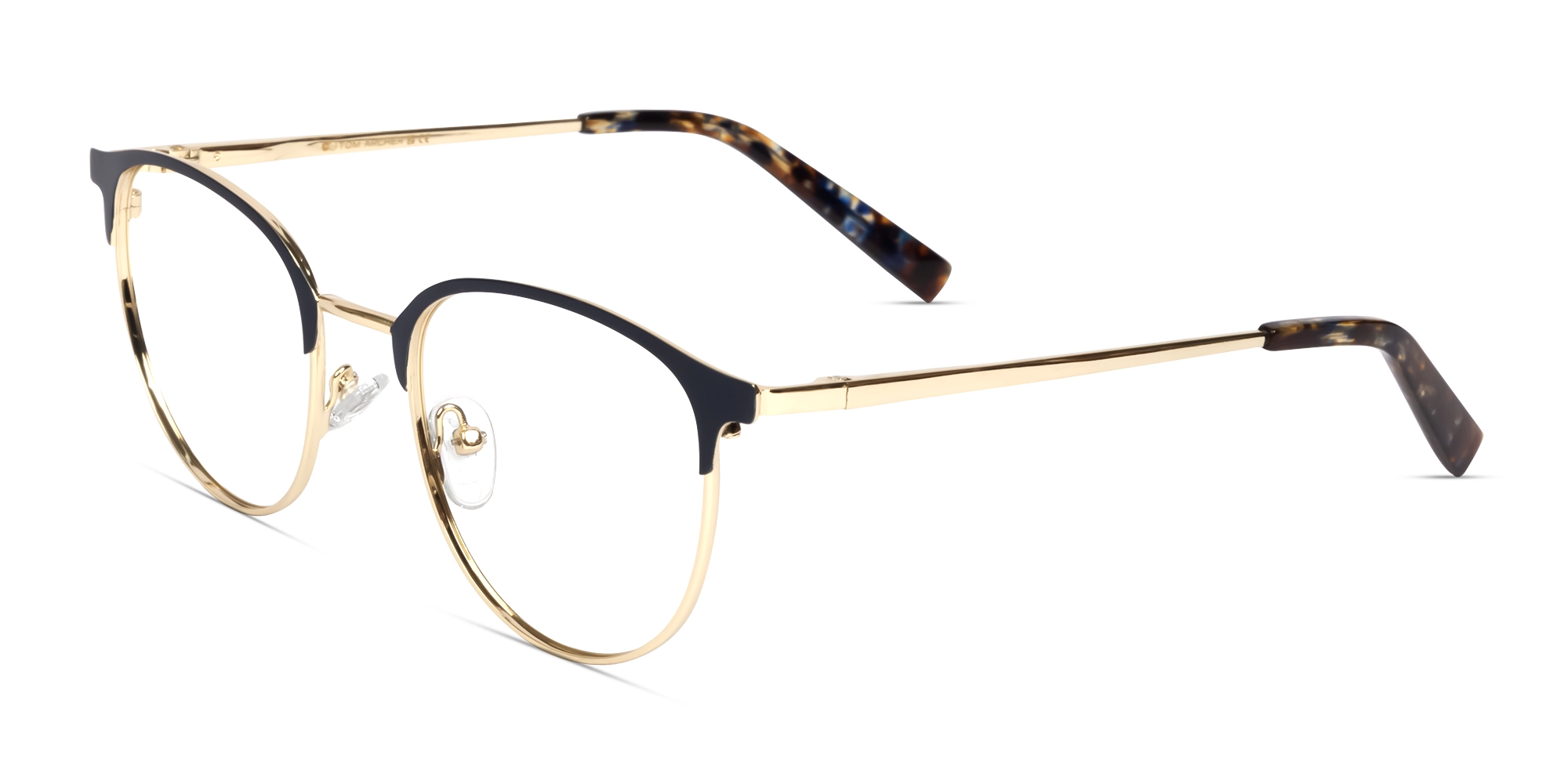 Matte Blue & Champagne Gold Browling Glasses-3