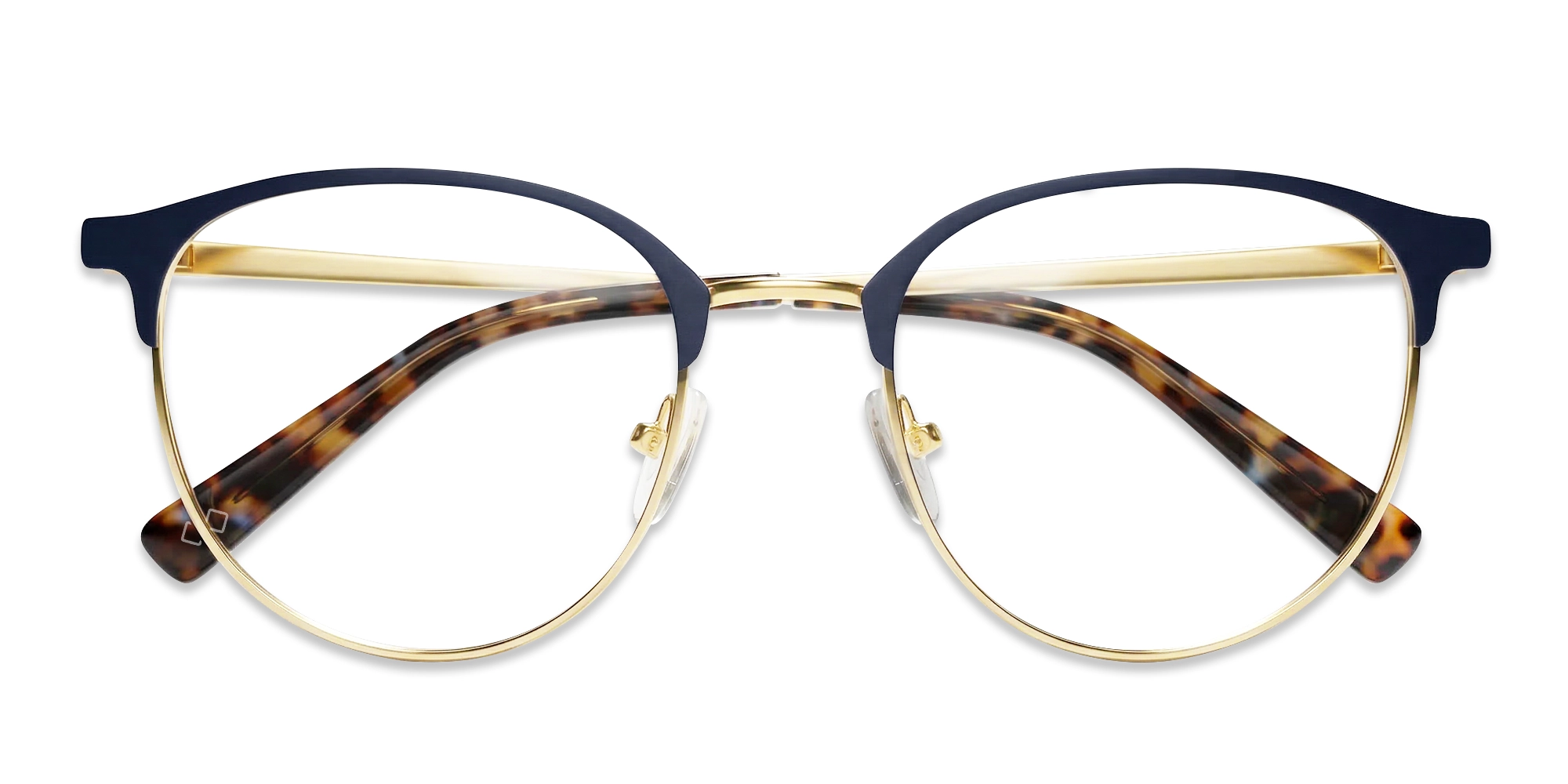 Matte Blue & Champagne Gold Browling Glasses-6