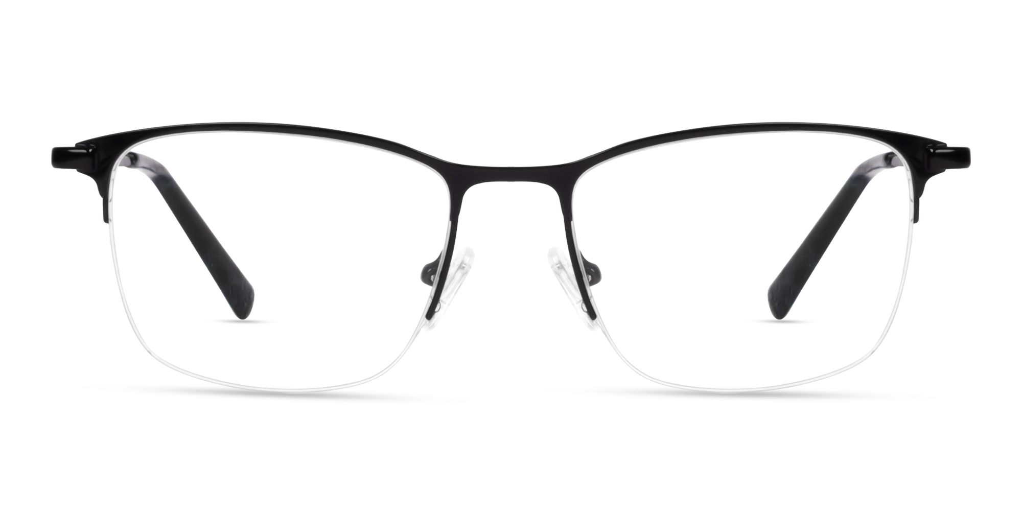 Small Black Square Metal Glasses-1