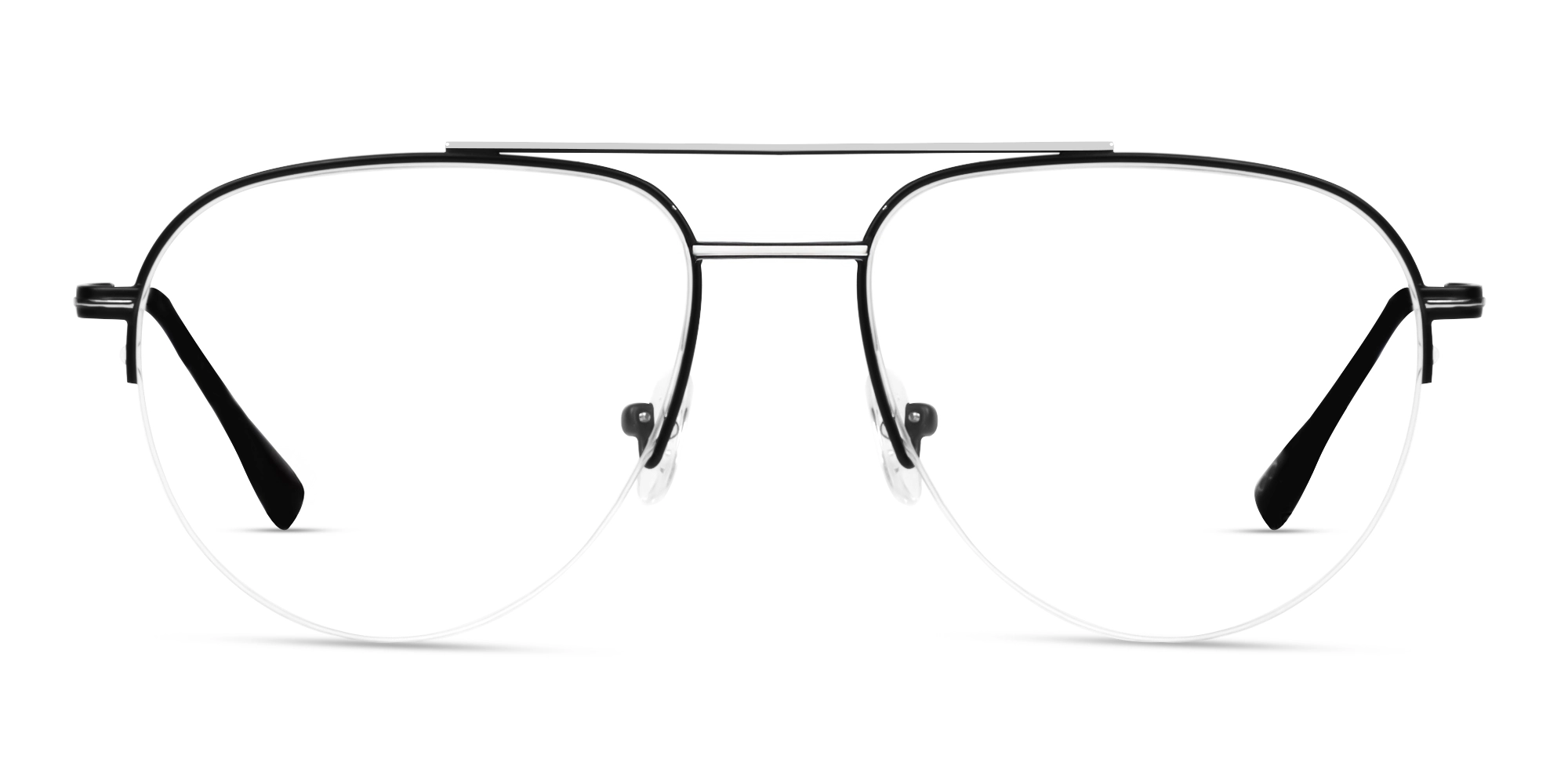 Gunmetal Double Bridge Pilot Metal Glasses-1 Gunmetal Double Bridge Pilot Metal Glasses-1