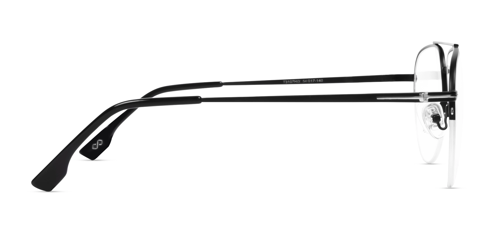 Gunmetal Double Bridge Pilot Metal Glasses-4