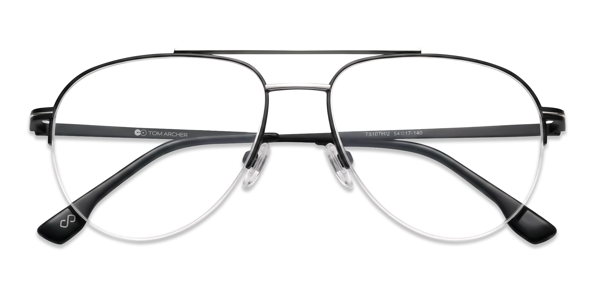 Gunmetal Double Bridge Pilot Metal Glasses-6