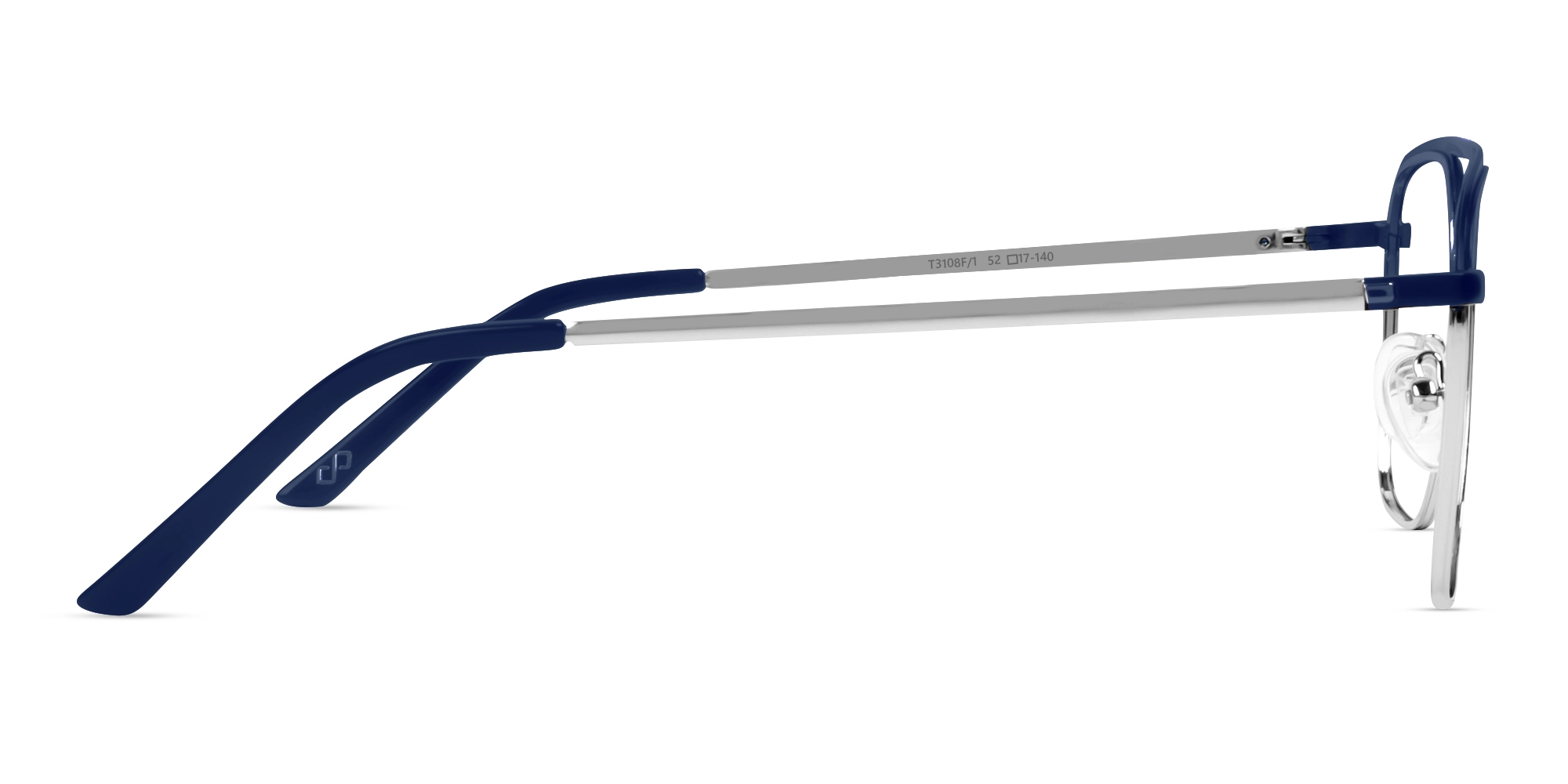 Navy Blue & Silver Square Pilot Glasses-3