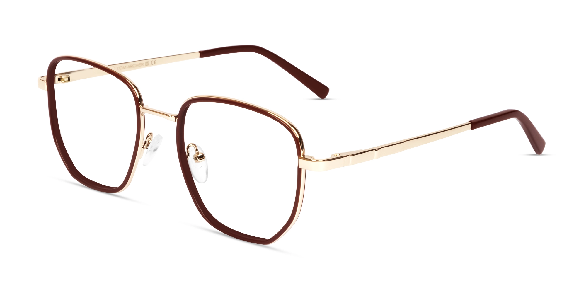 Chestnut & Gold Geometric Glasses-3