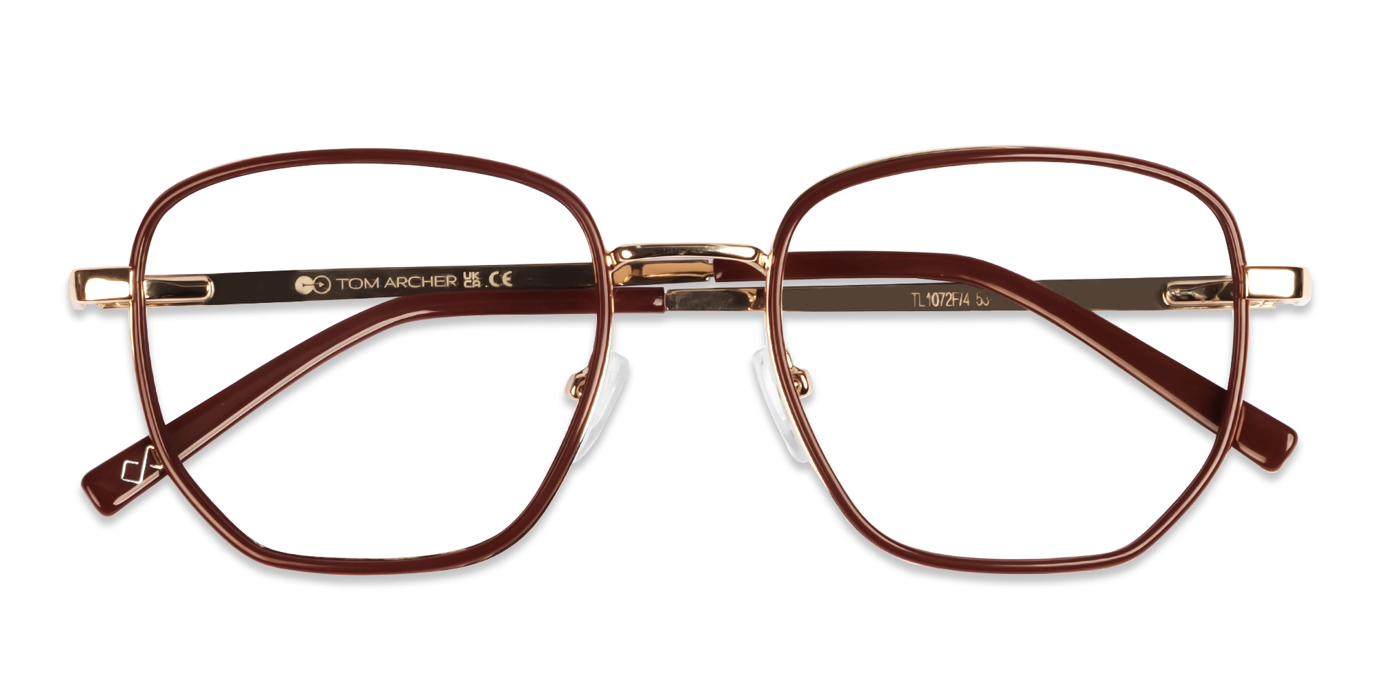Chestnut & Gold Geometric Glasses-6