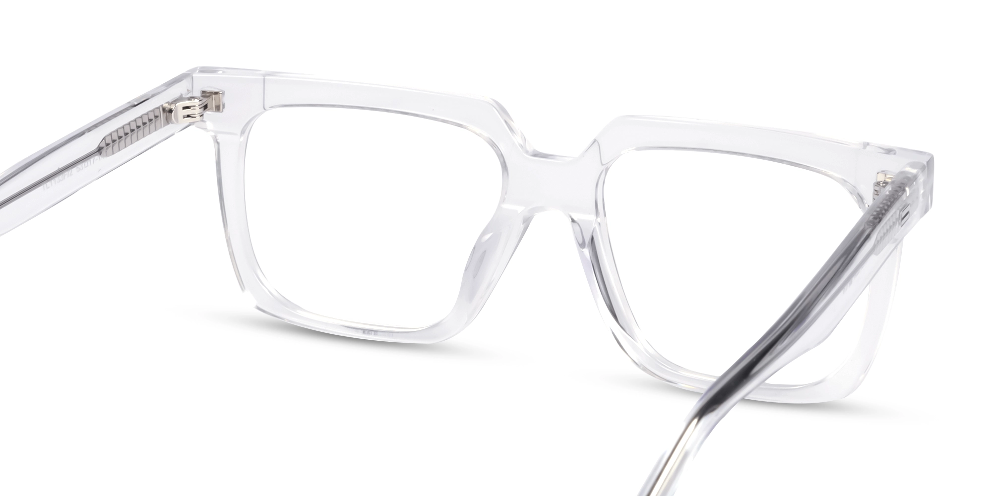 Crystal Clear Square Acetate Full-Rim Glasses-5