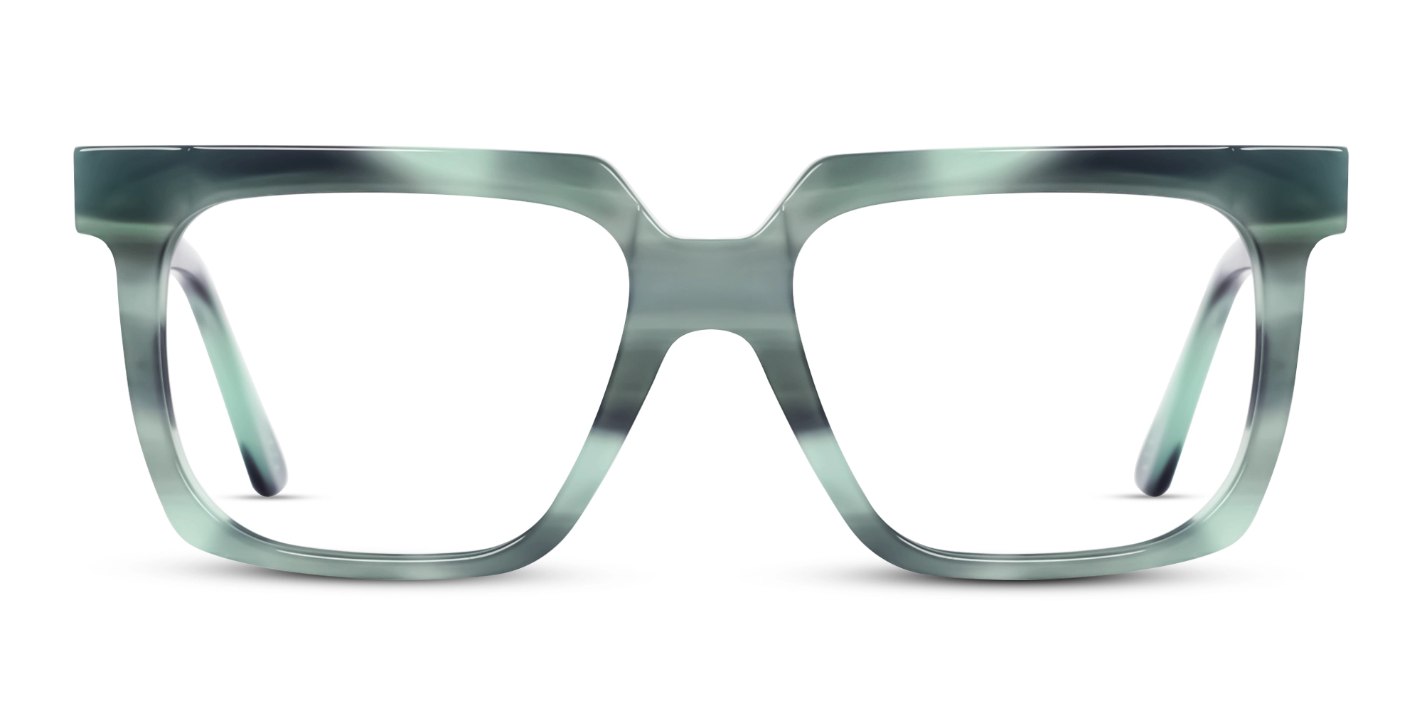 Teal Grotto Square Fullrim Glasses-1