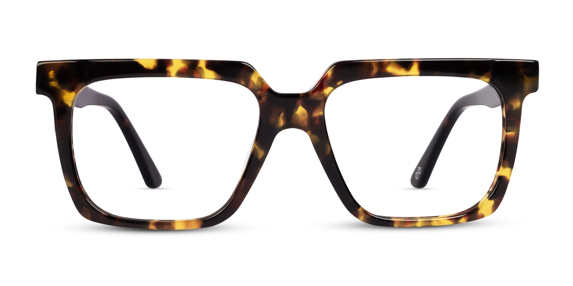 Tortoise Square Acetate Full-Rim Glasses-1