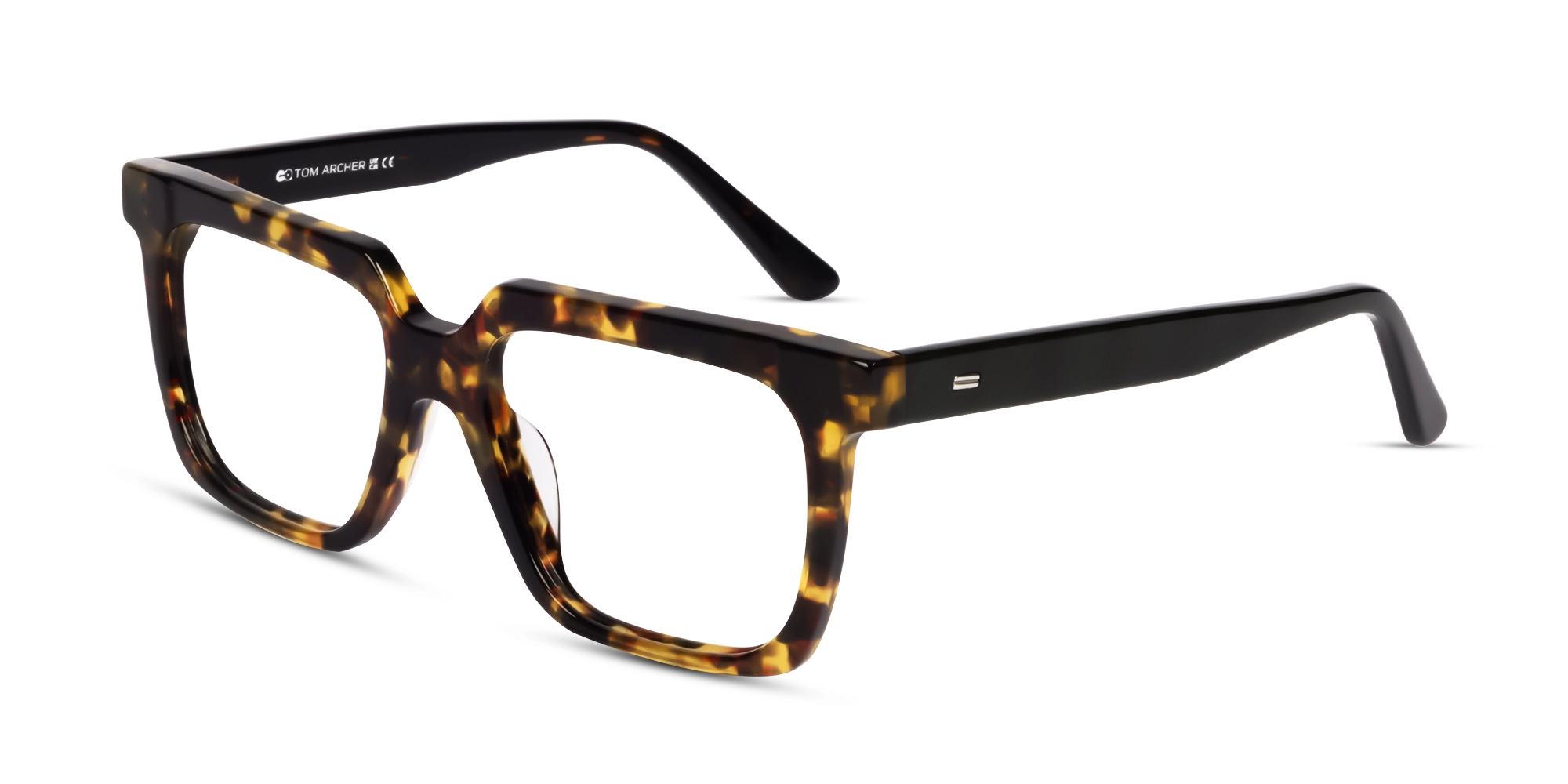 Tortoise Square Acetate Full-Rim Glasses-3