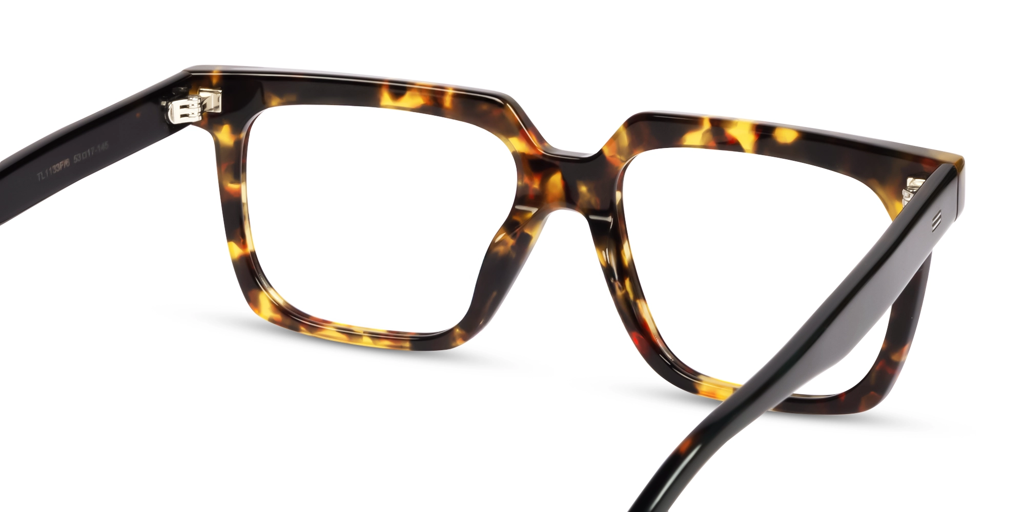 Tortoise Square Acetate Full-Rim Glasses-5