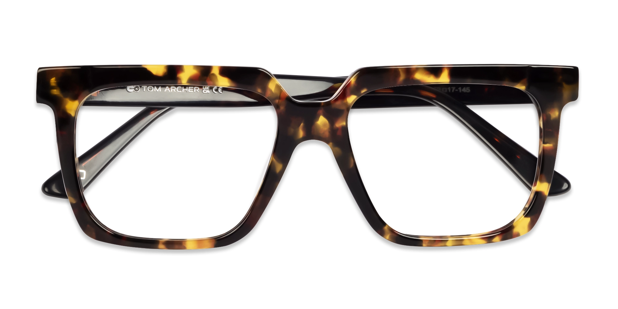 Tortoise Square Acetate Full-Rim Glasses-6