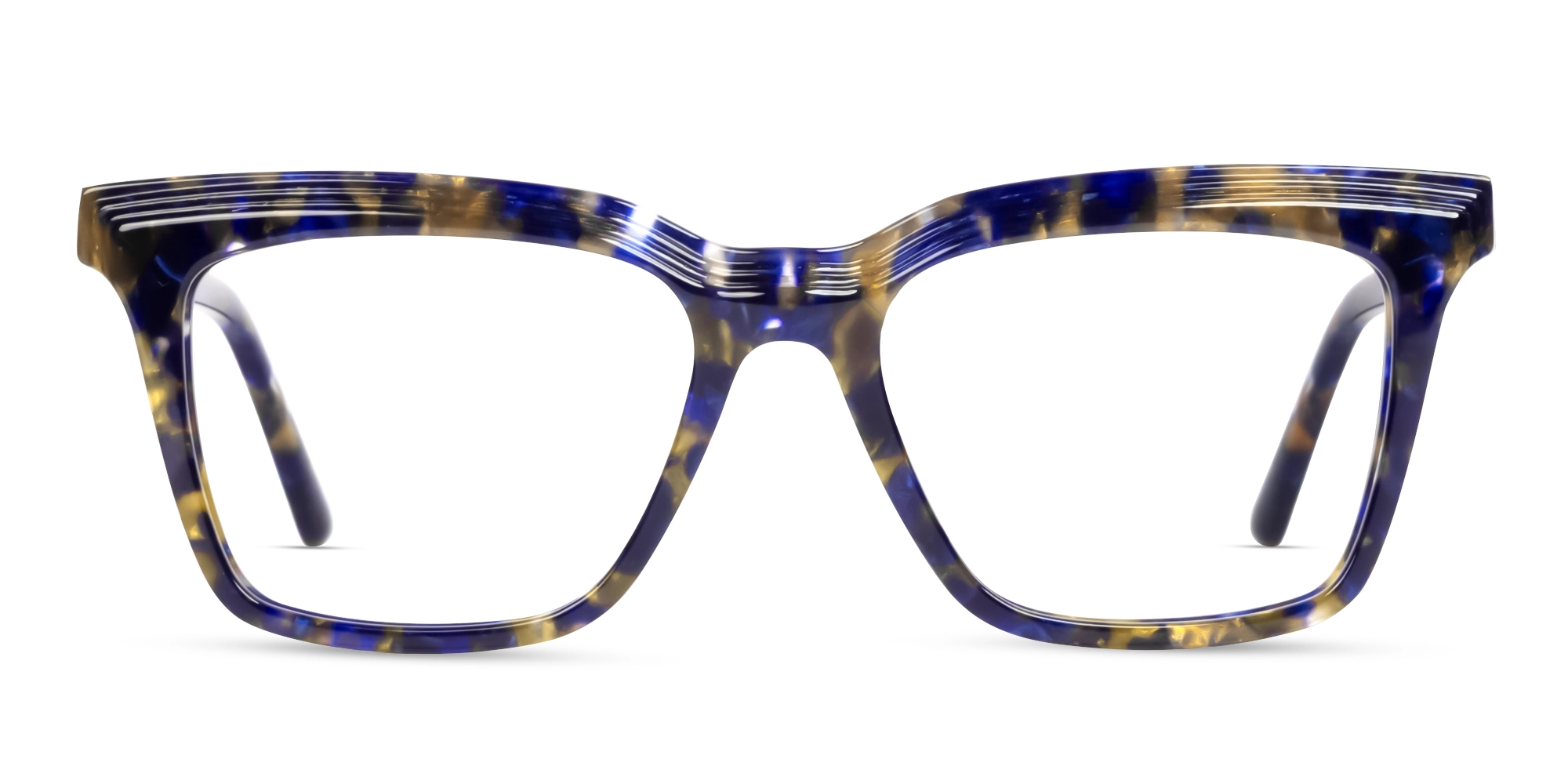 Blue Marble Square Full-Rim Acetate Glasses-1