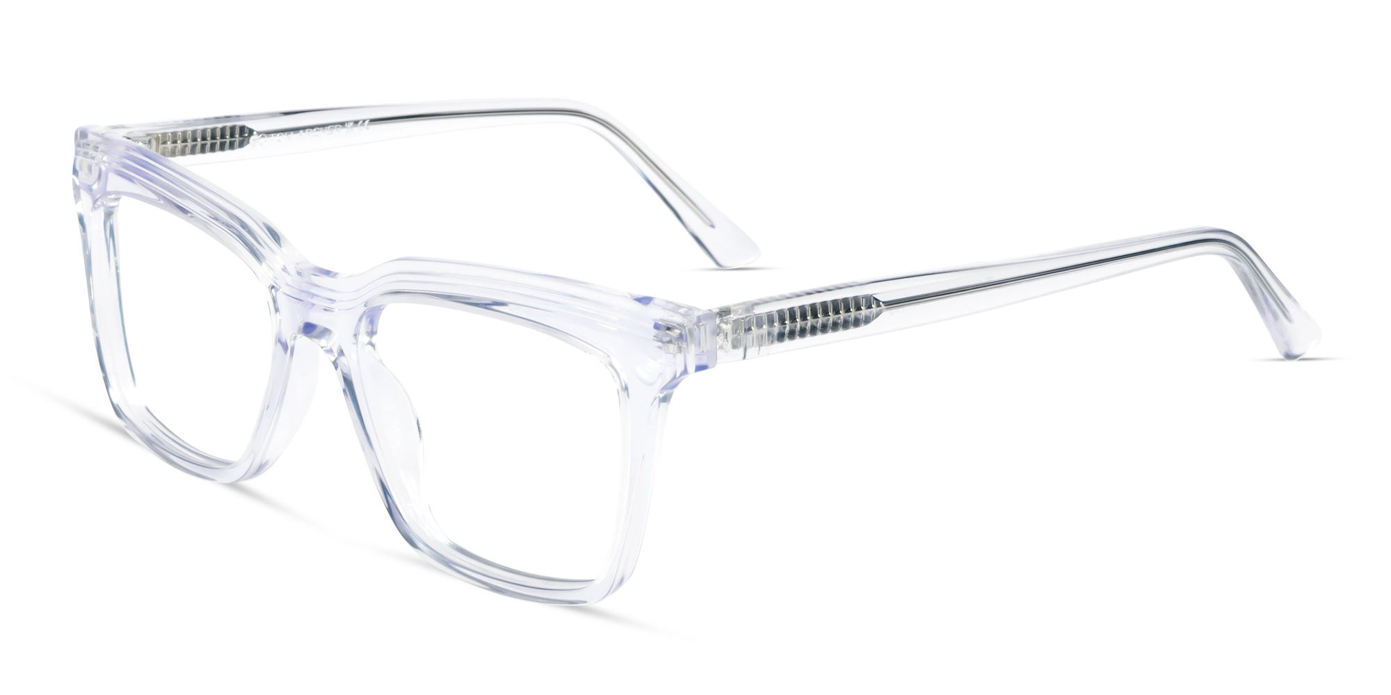 Crystal Clear Square Full-Rim Acetate Glasses-2