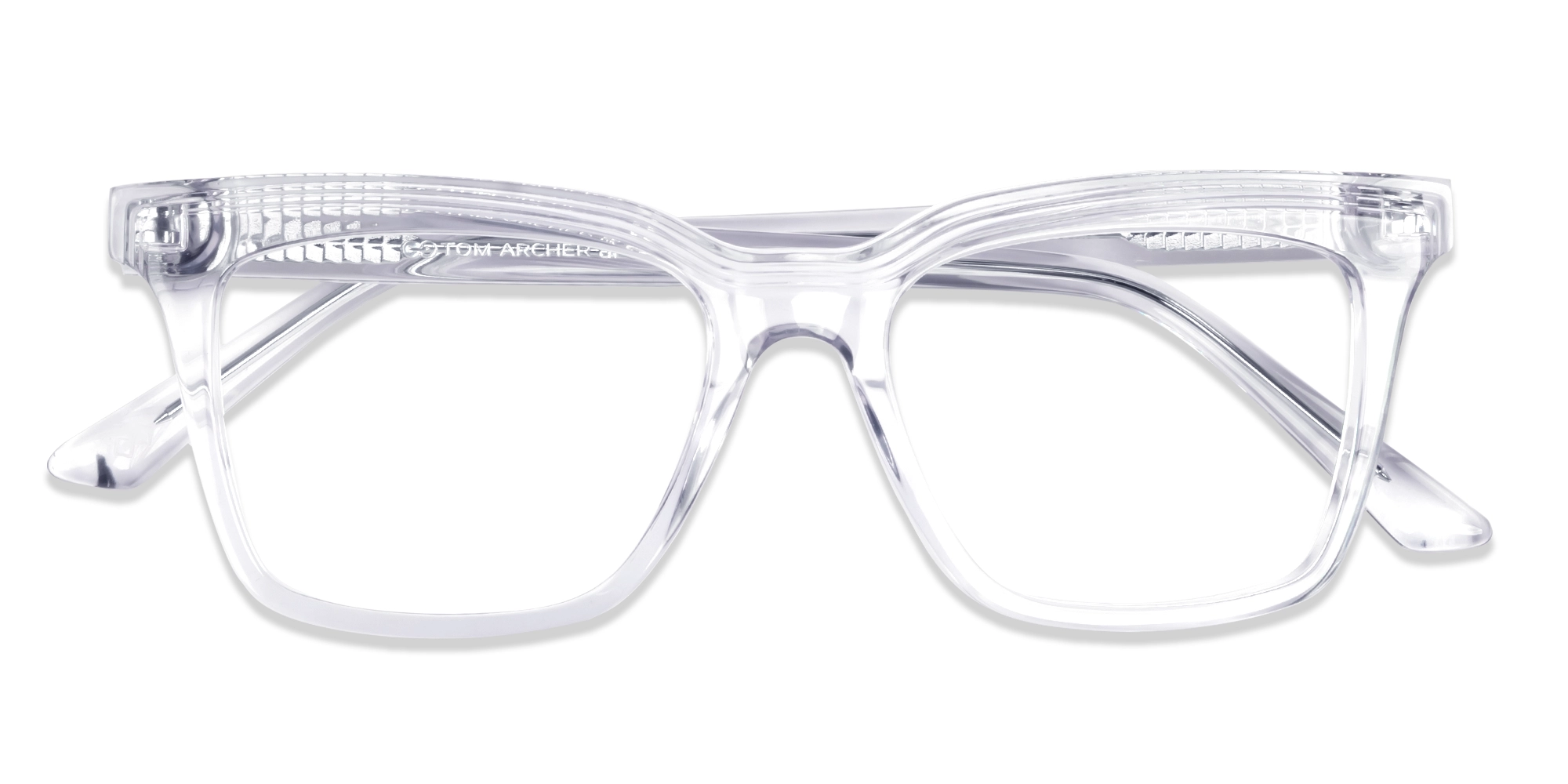 Crystal Clear Square Full-Rim Acetate Glasses-5