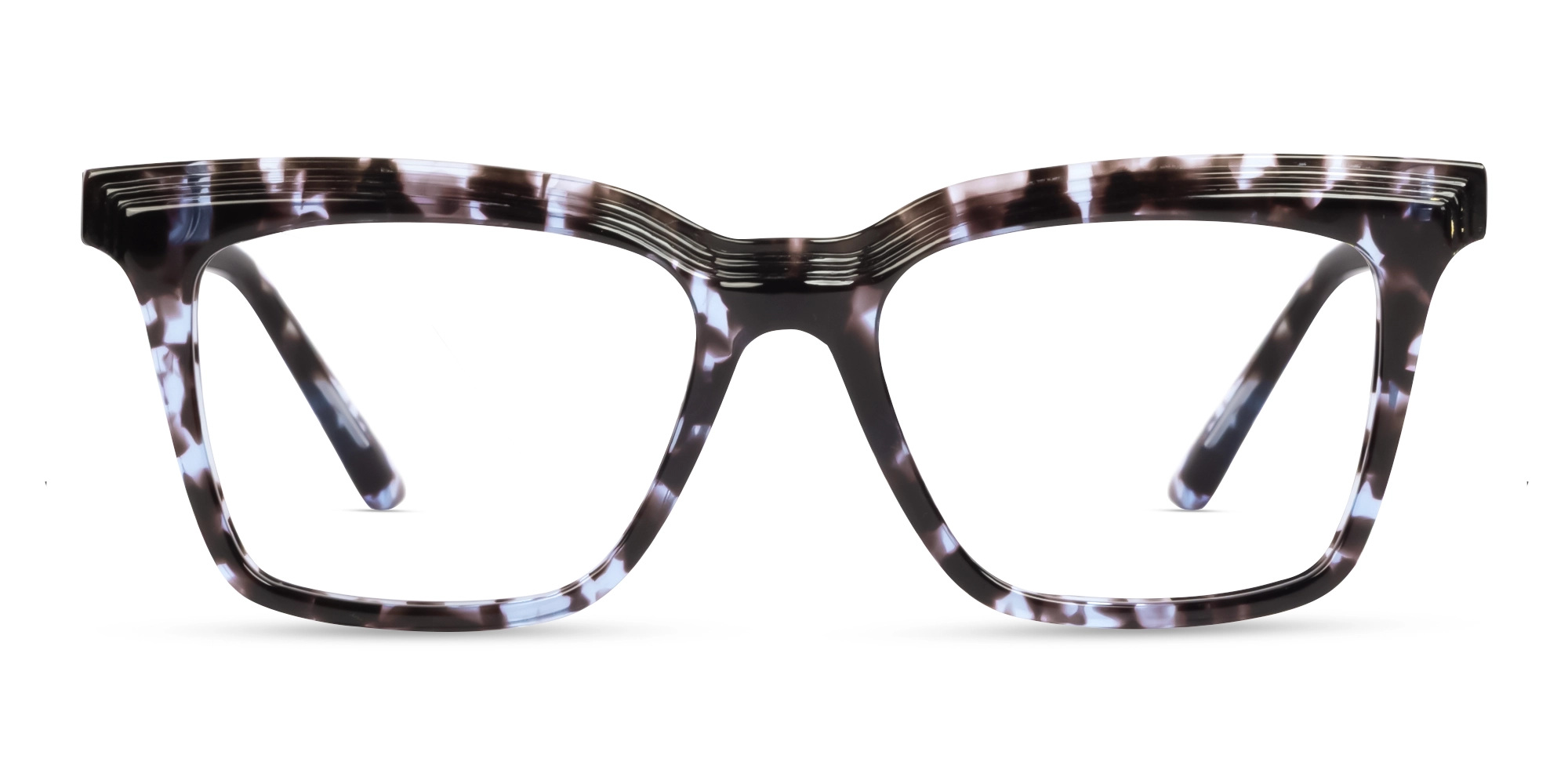 Blue Tortoise Square Fullrim Glasses-1