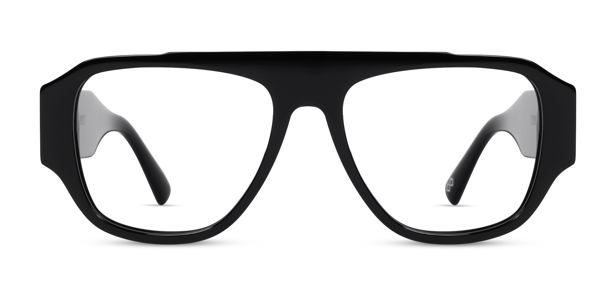 Pilot Black Oversized Fullrim Glasses-1