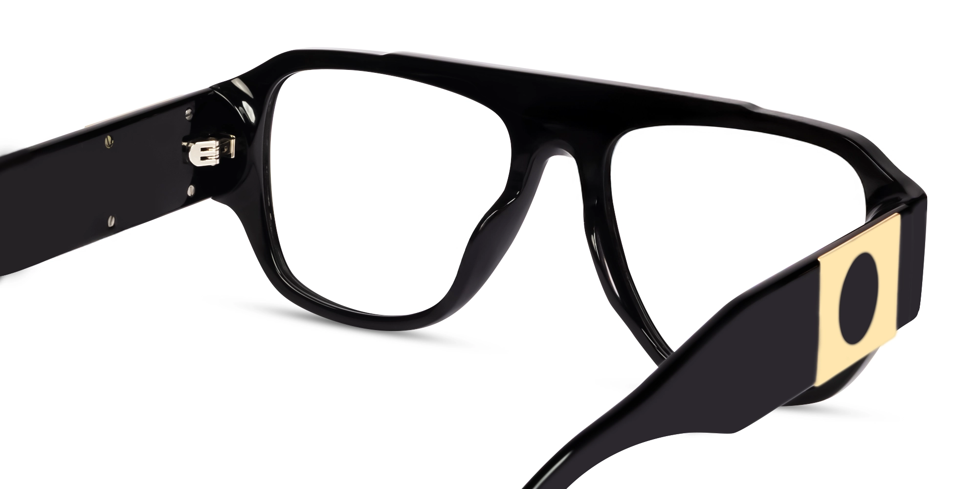 Pilot Black Oversized Fullrim Glasses-4
