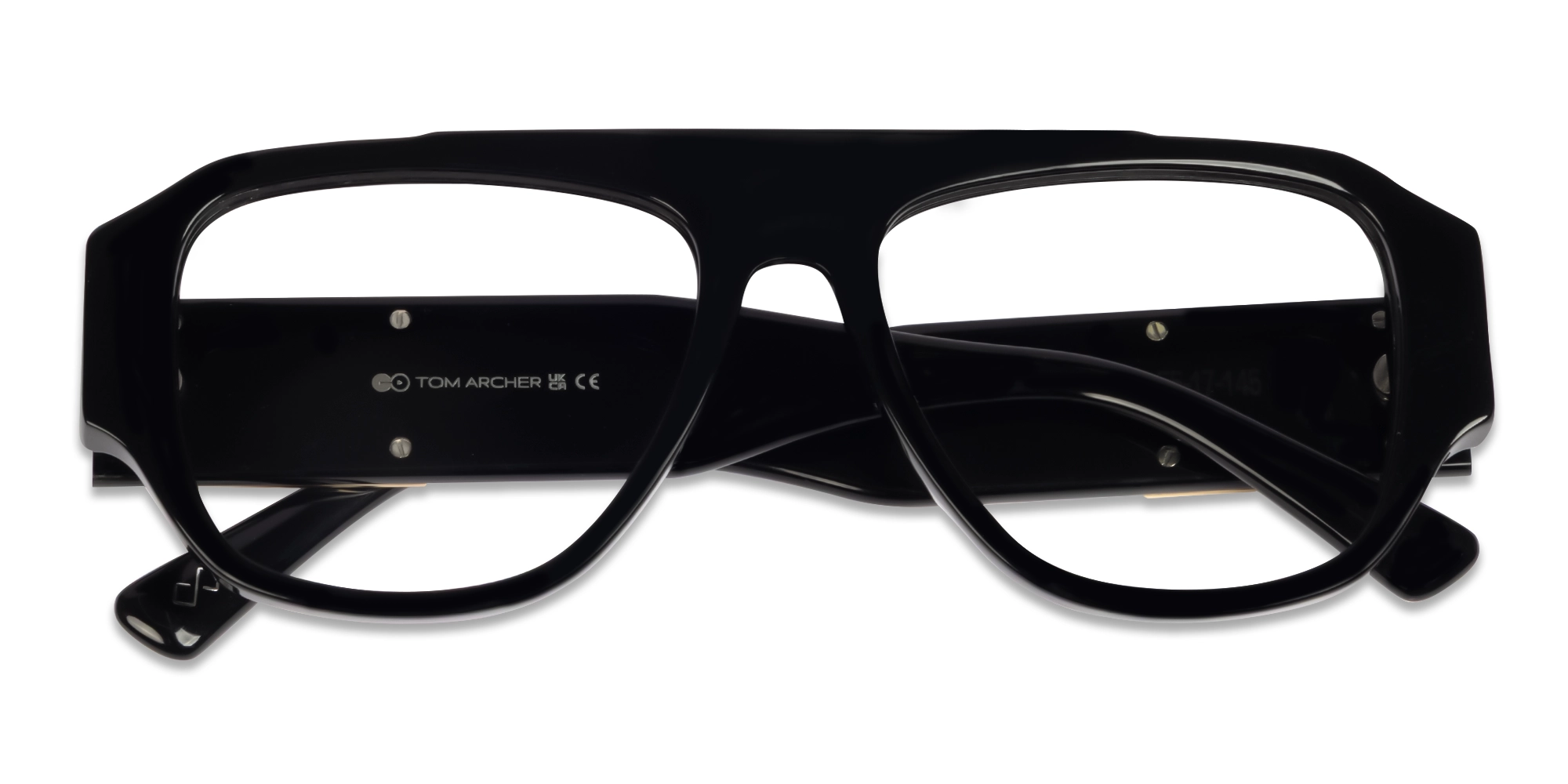 Pilot Black Oversized Fullrim Glasses-5