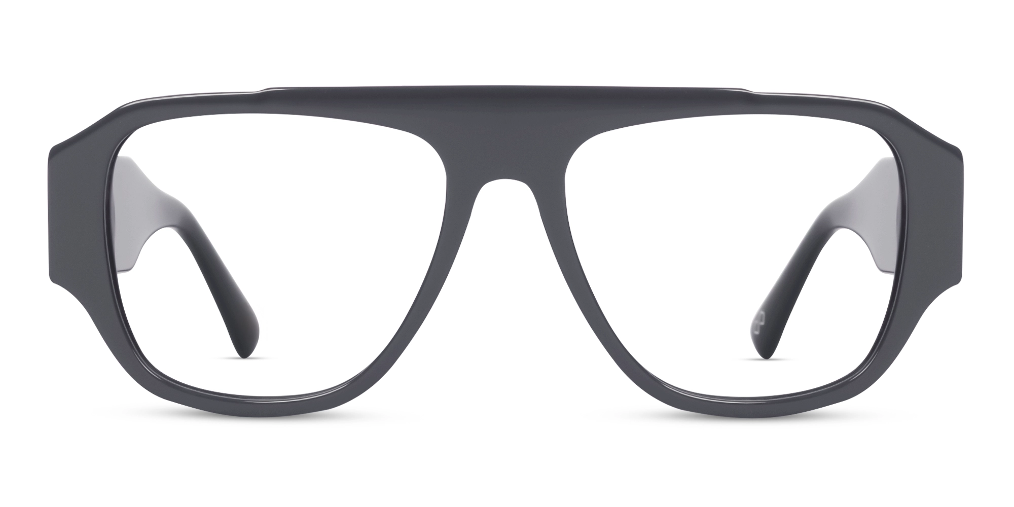 Slate Grey Flattop Oversized Fullrim Glasses-1 Slate Grey Flattop Oversized Fullrim Glasses-1