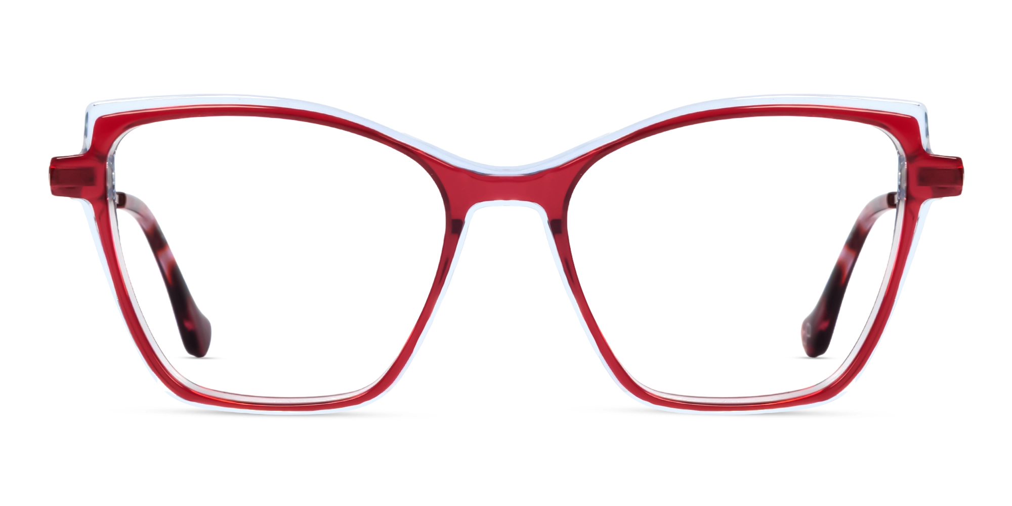 Crystal Red Butterfly Full-rim Glasses