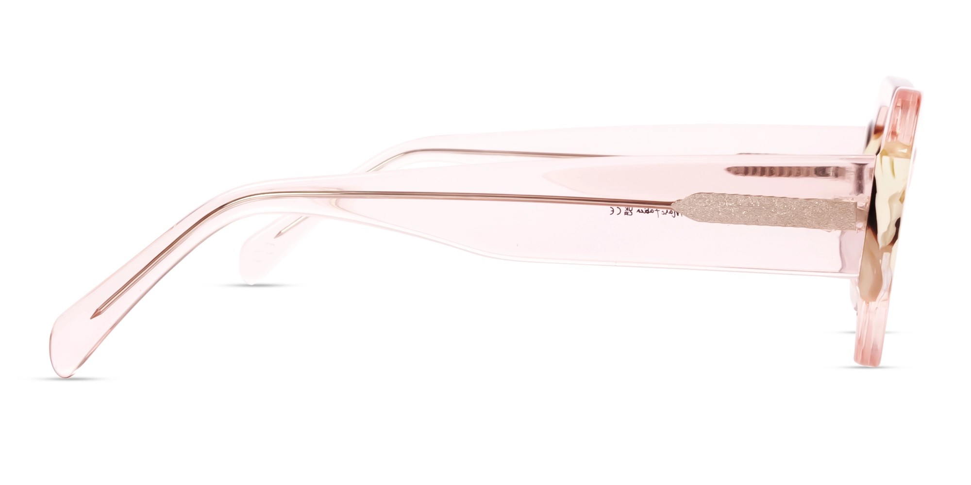 Extralarge Crystal Peach Rectangular Glasses