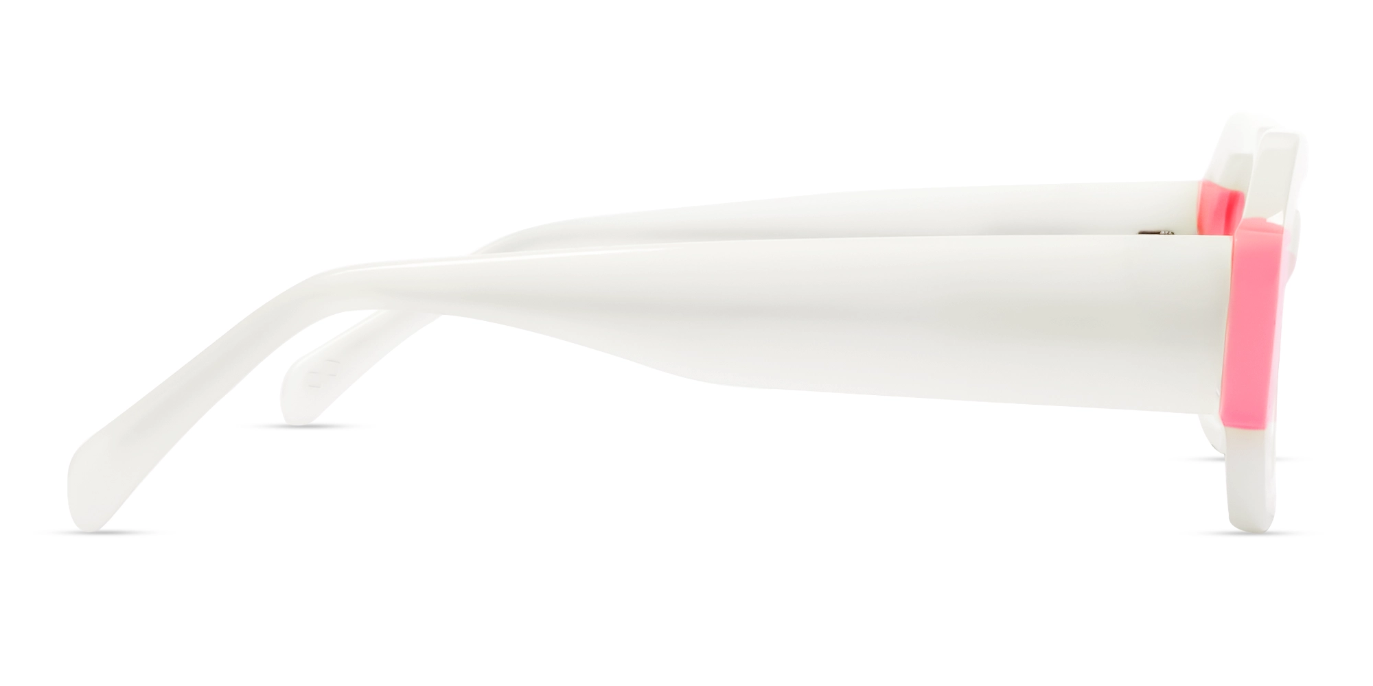 Bone White Thick Fullrim Rectangular Glasses