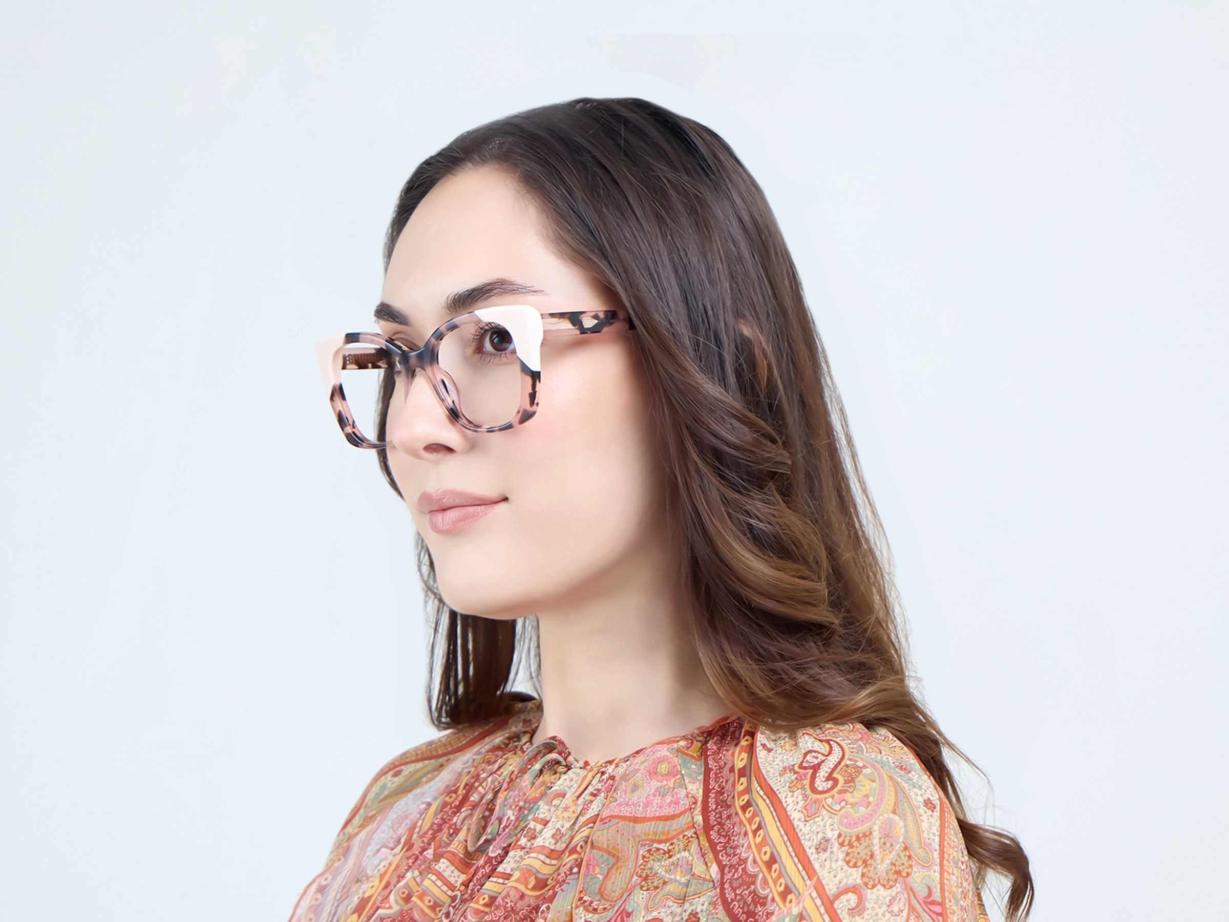 Pink Tortoise Butterfly Fullrim Glasses-11