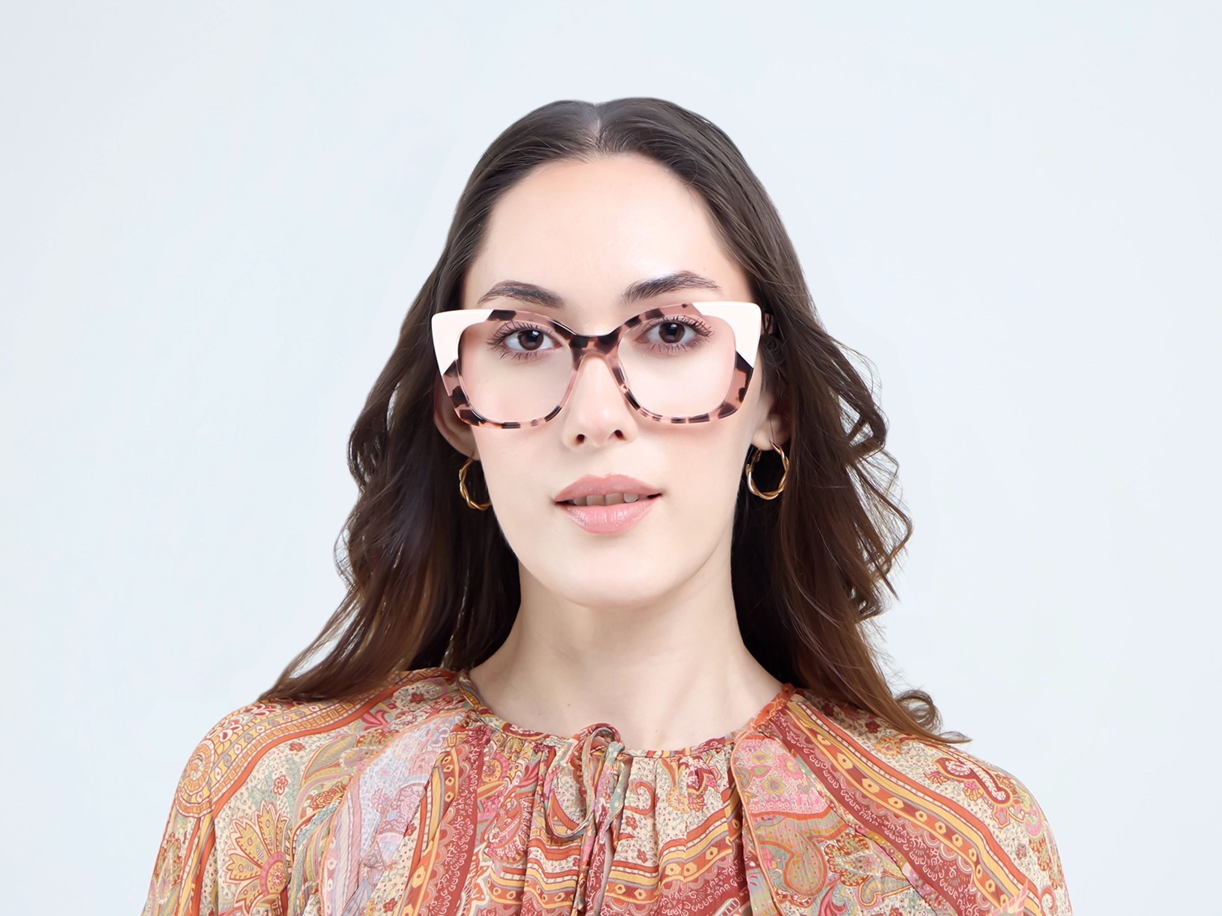 Pink Tortoise Butterfly Fullrim Glasses-13