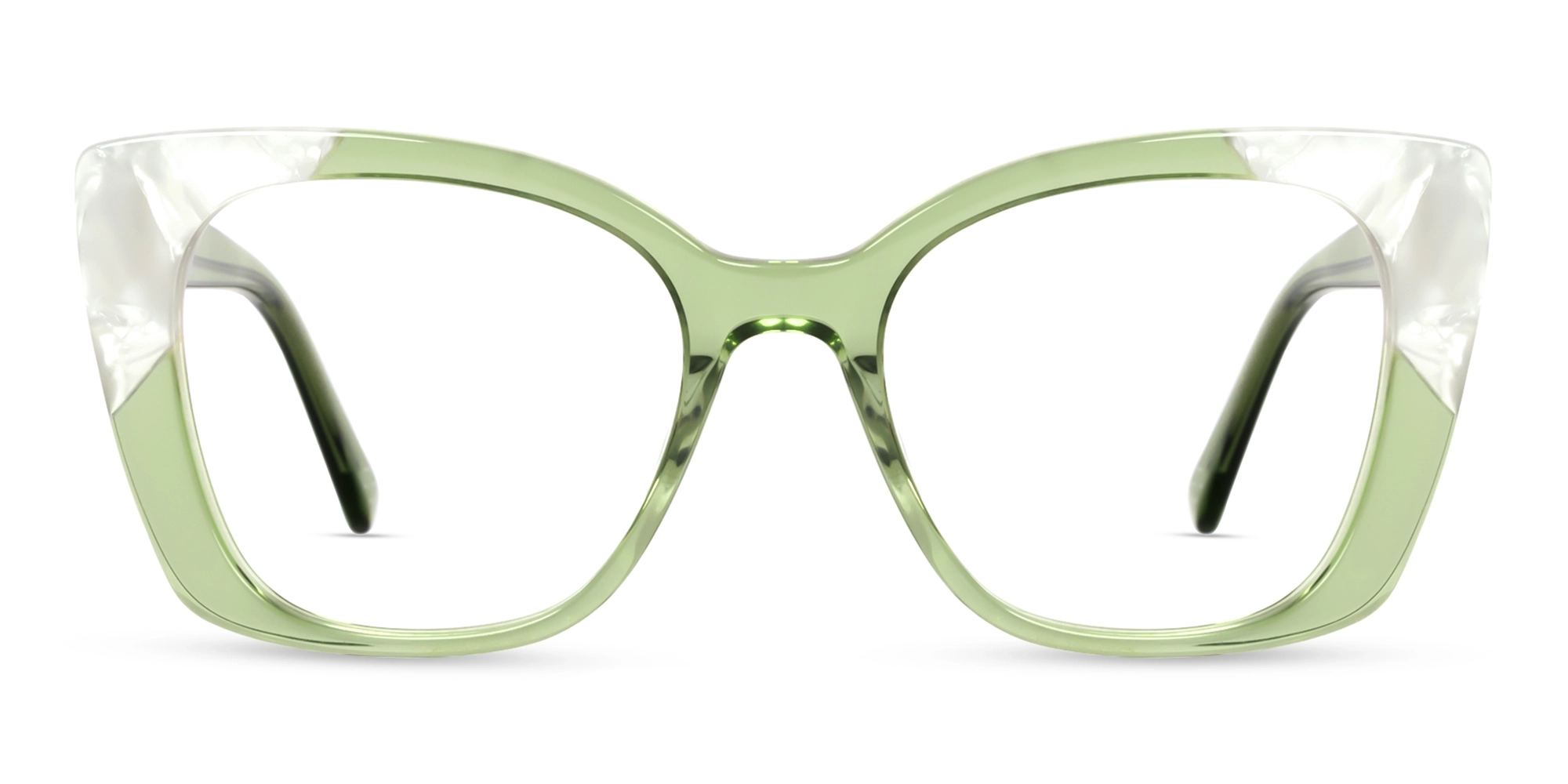 Crystal Gin Green Butterfly Glasses For Women-1