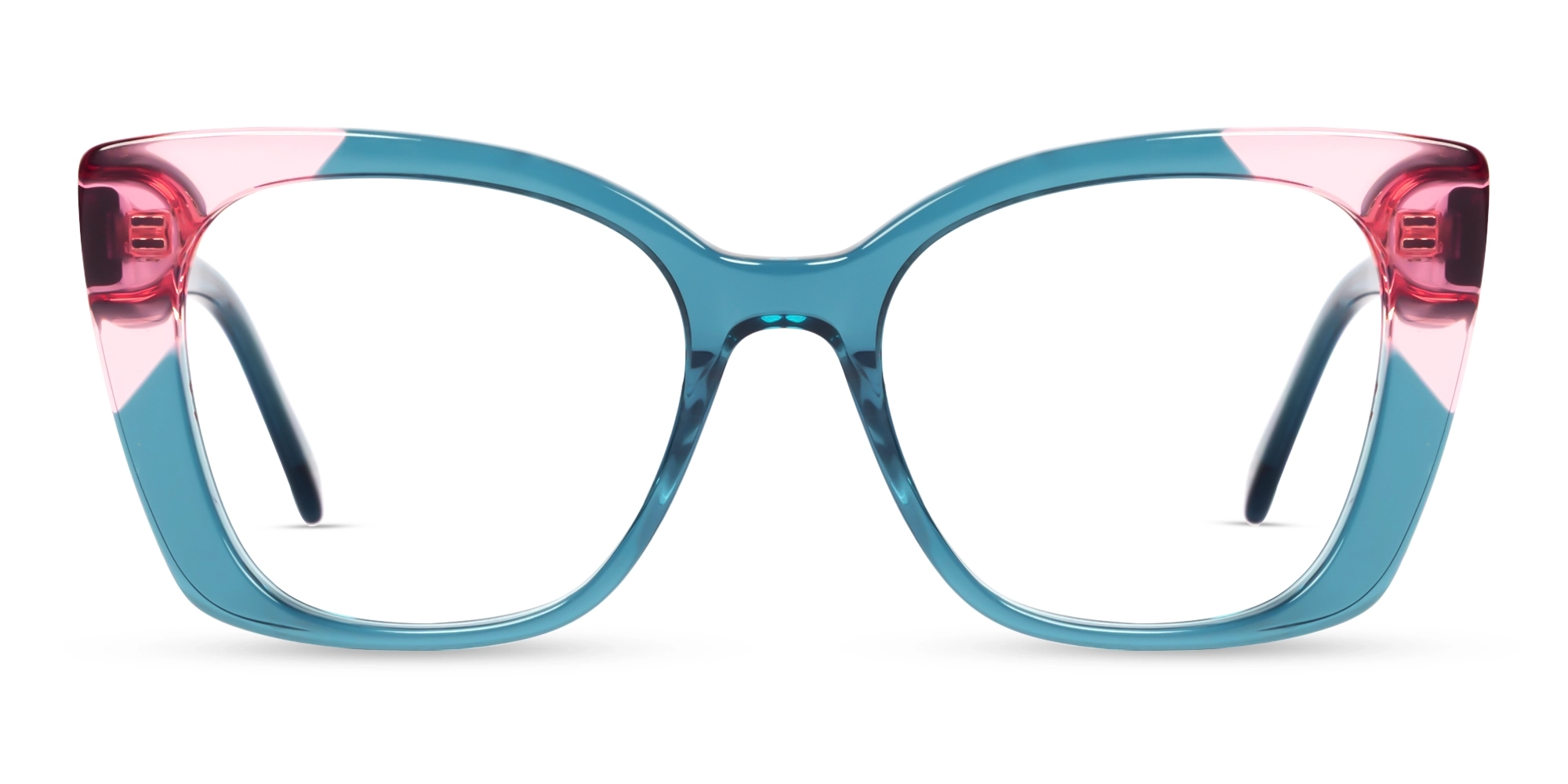 Crystal Teal Fullrim Butterfly Glasses For Female-1