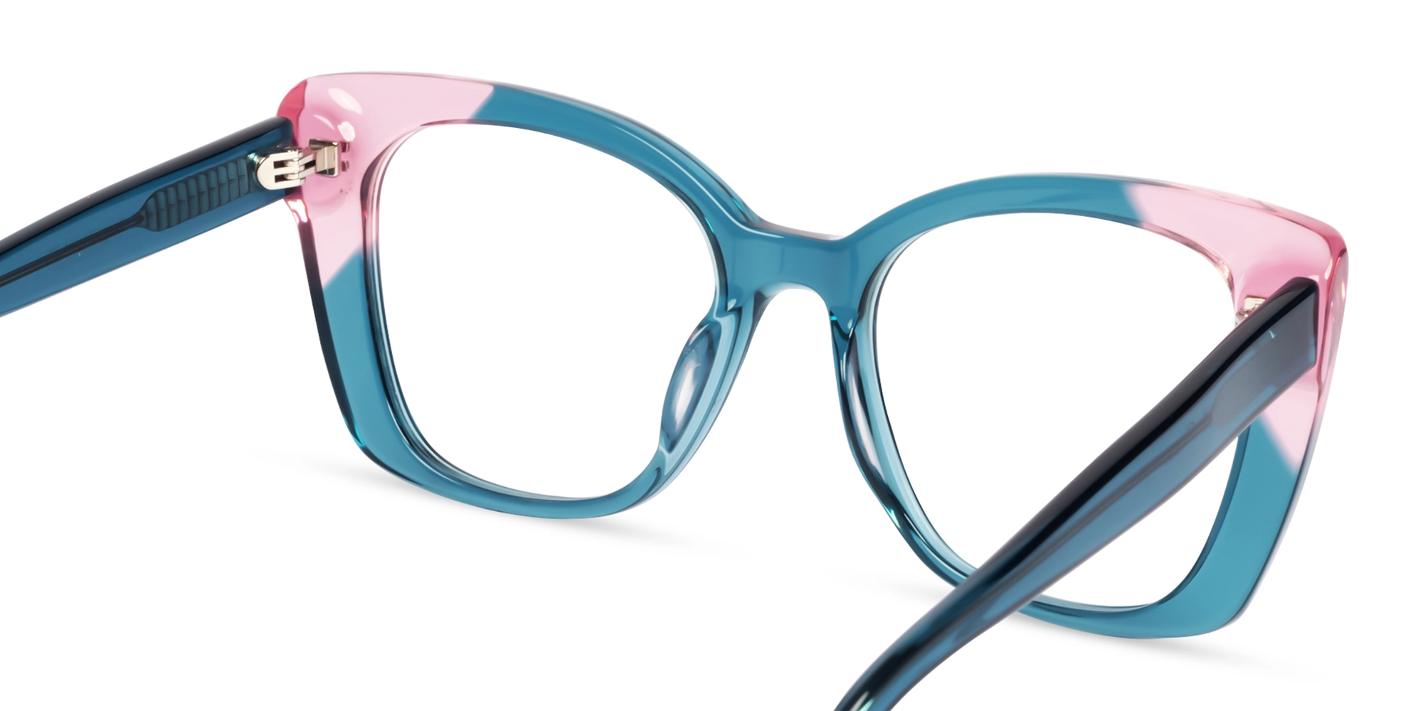 Crystal Teal Fullrim Butterfly Glasses For Female-5
