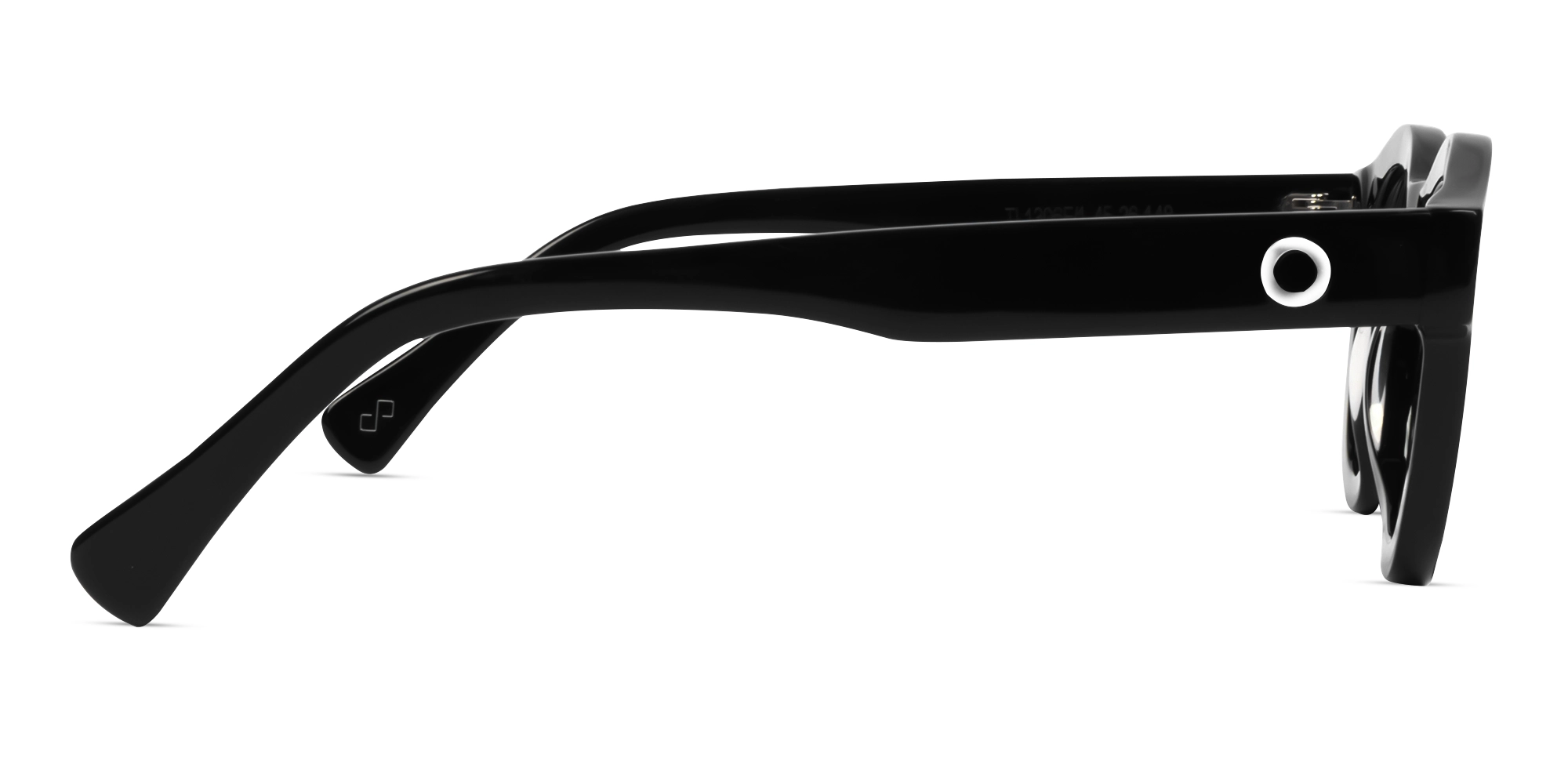 Black Round Keyhole Bridge Glasses-3