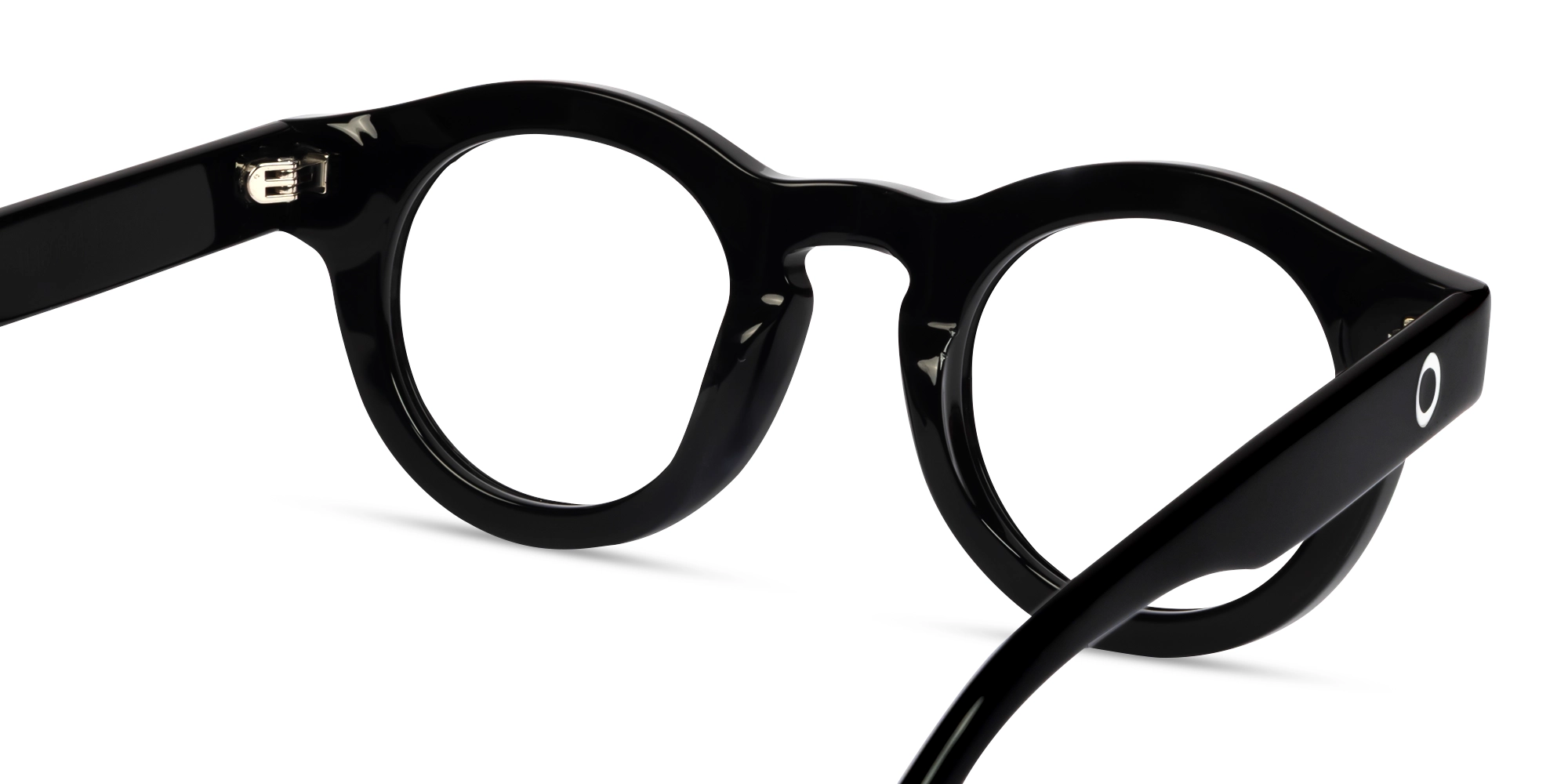 Black Round Keyhole Bridge Glasses-4