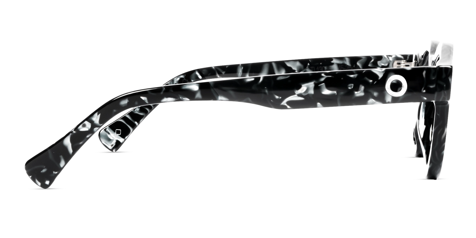 Black Tortoise Round Keyhole Bridge Glasses-3