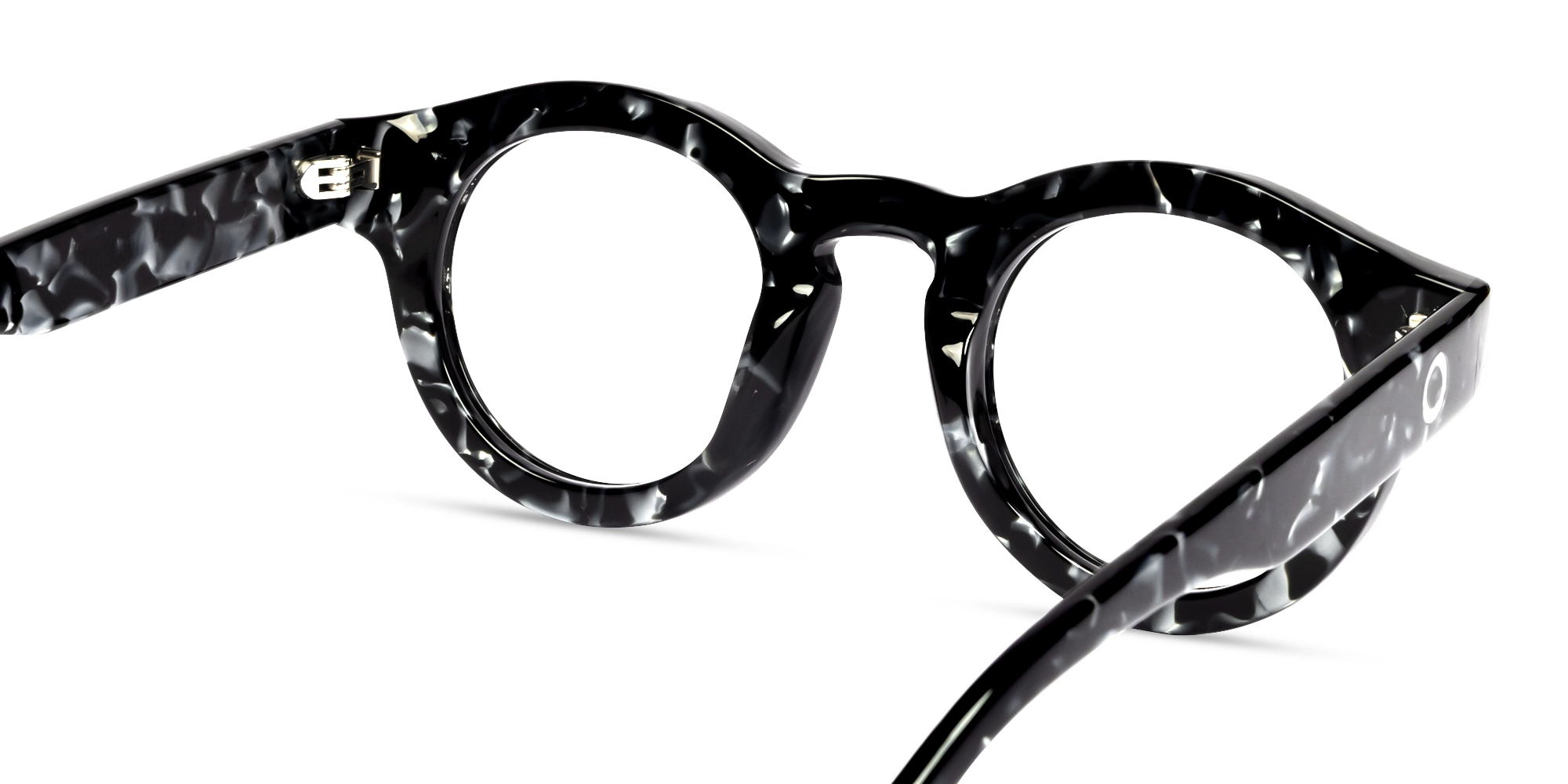 Black Tortoise Round Keyhole Bridge Glasses-4