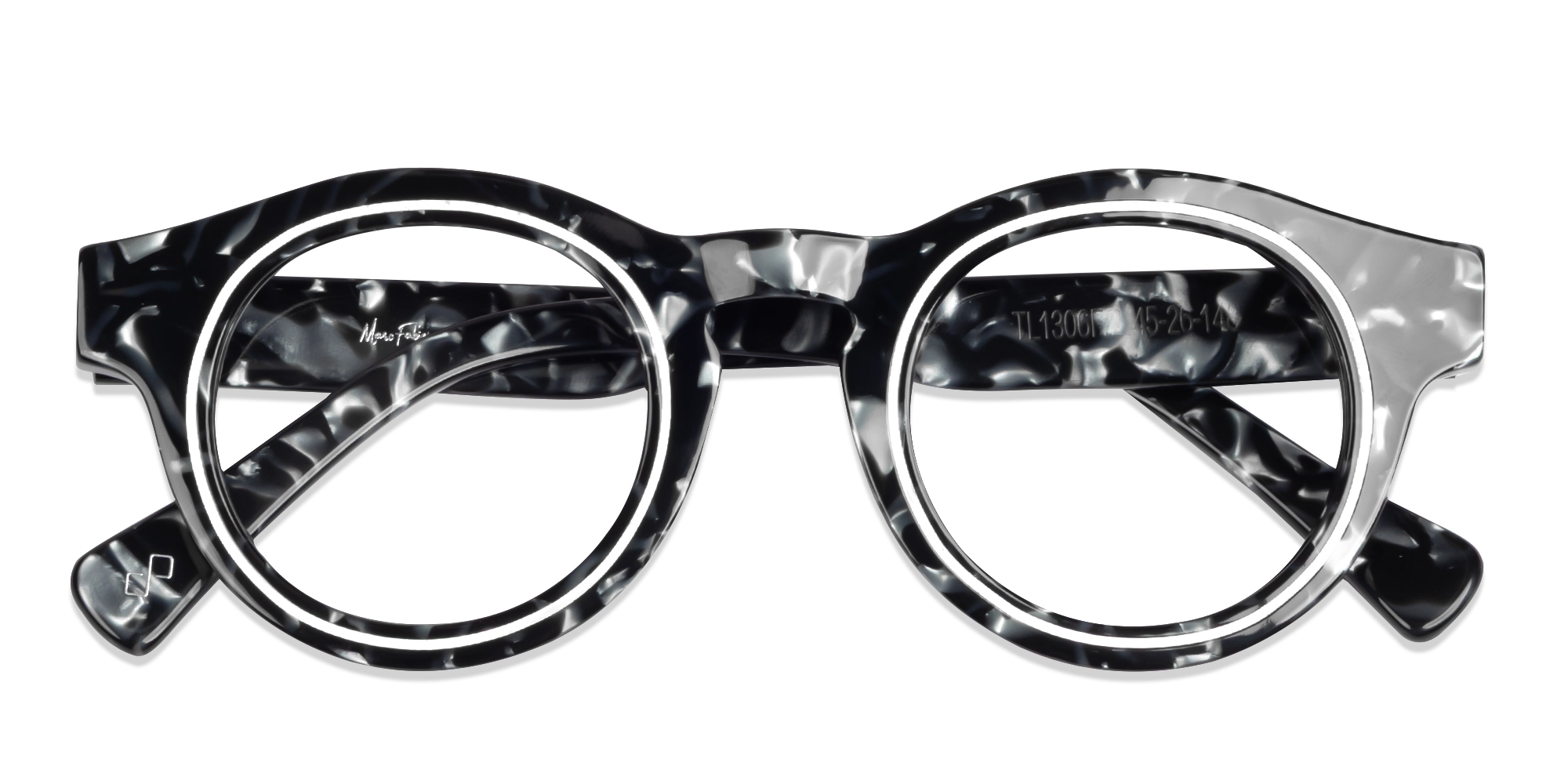 Black Tortoise Round Keyhole Bridge Glasses-5