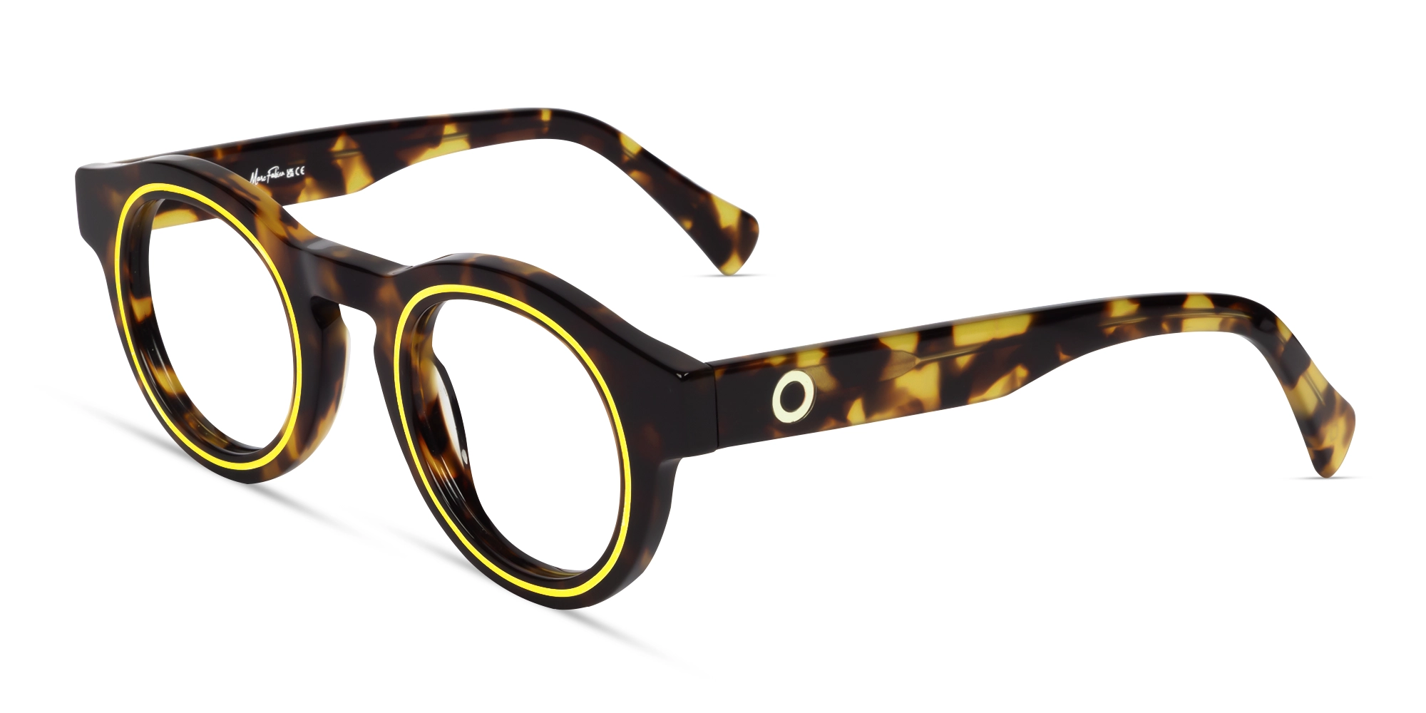 Havana Tortoise Thick Round Glasses-2