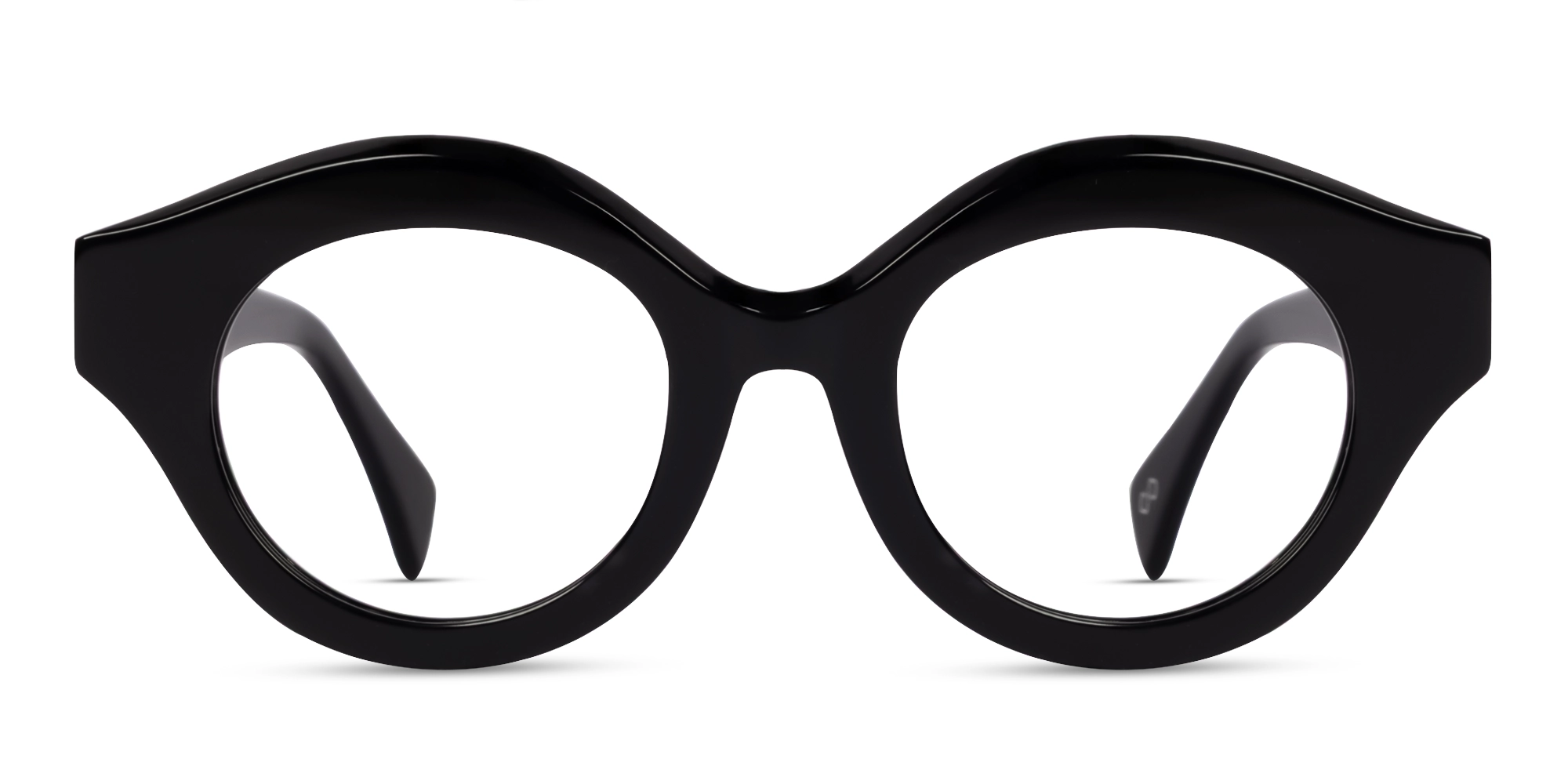 Thick Round Black Fullrim Acetate Glasses