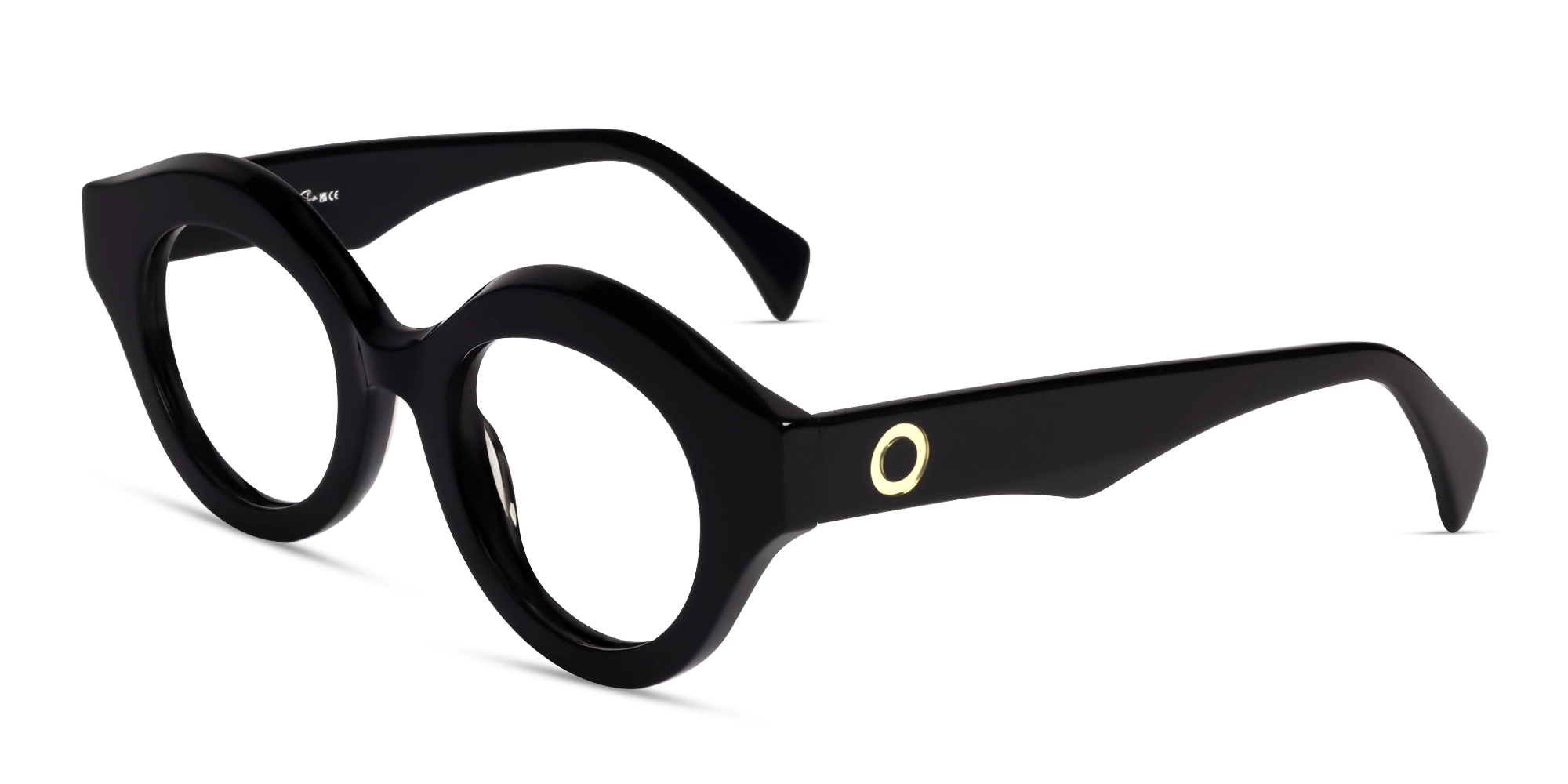 Thick Round Black Fullrim Acetate Glasses