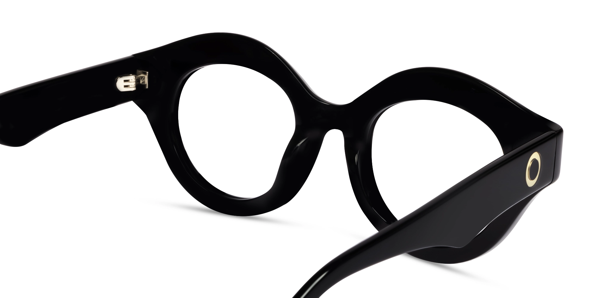 Thick Round Black Fullrim Acetate Glasses