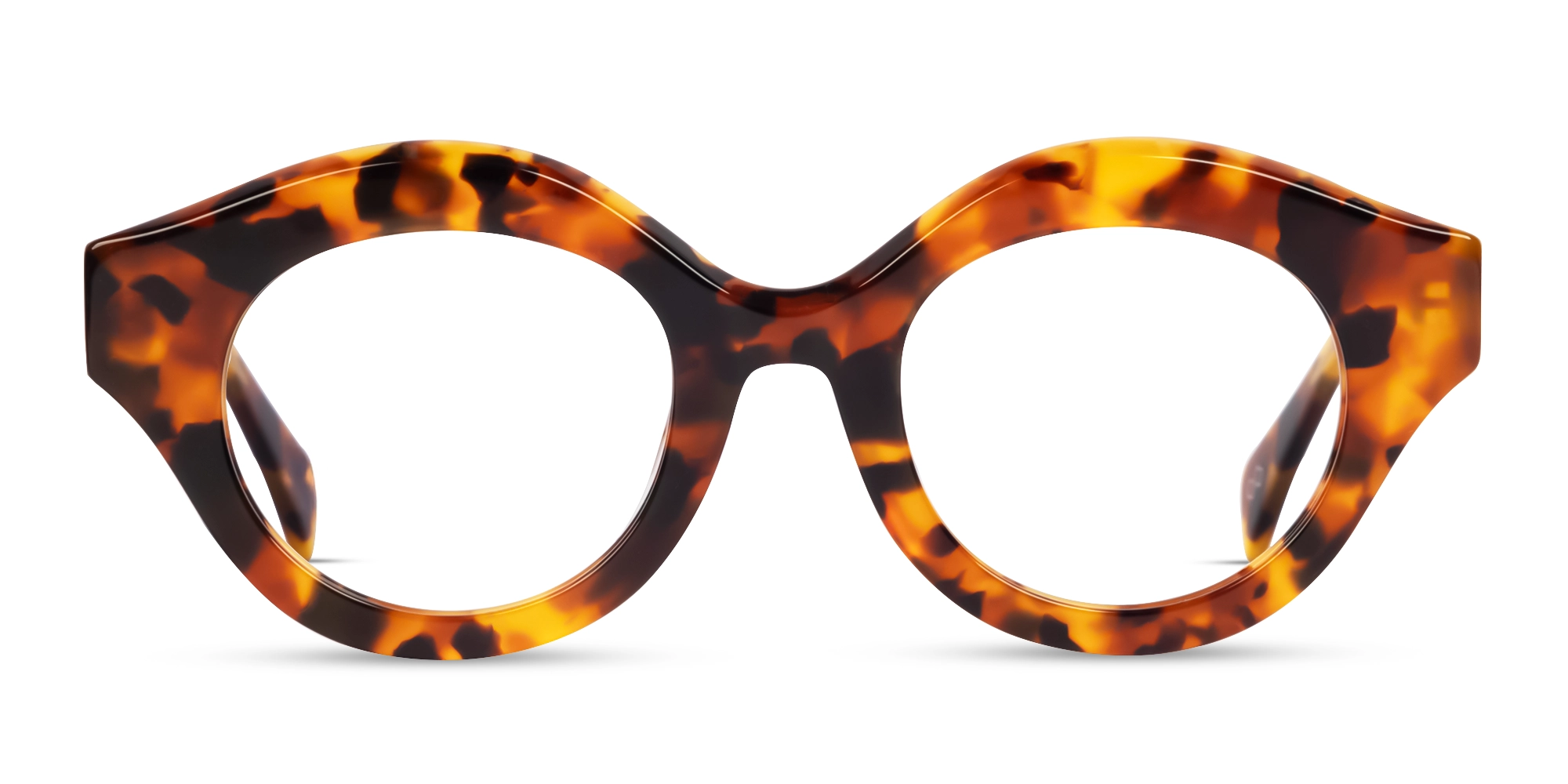 Honey Tortoise Thick Round Fullrim Glasses
