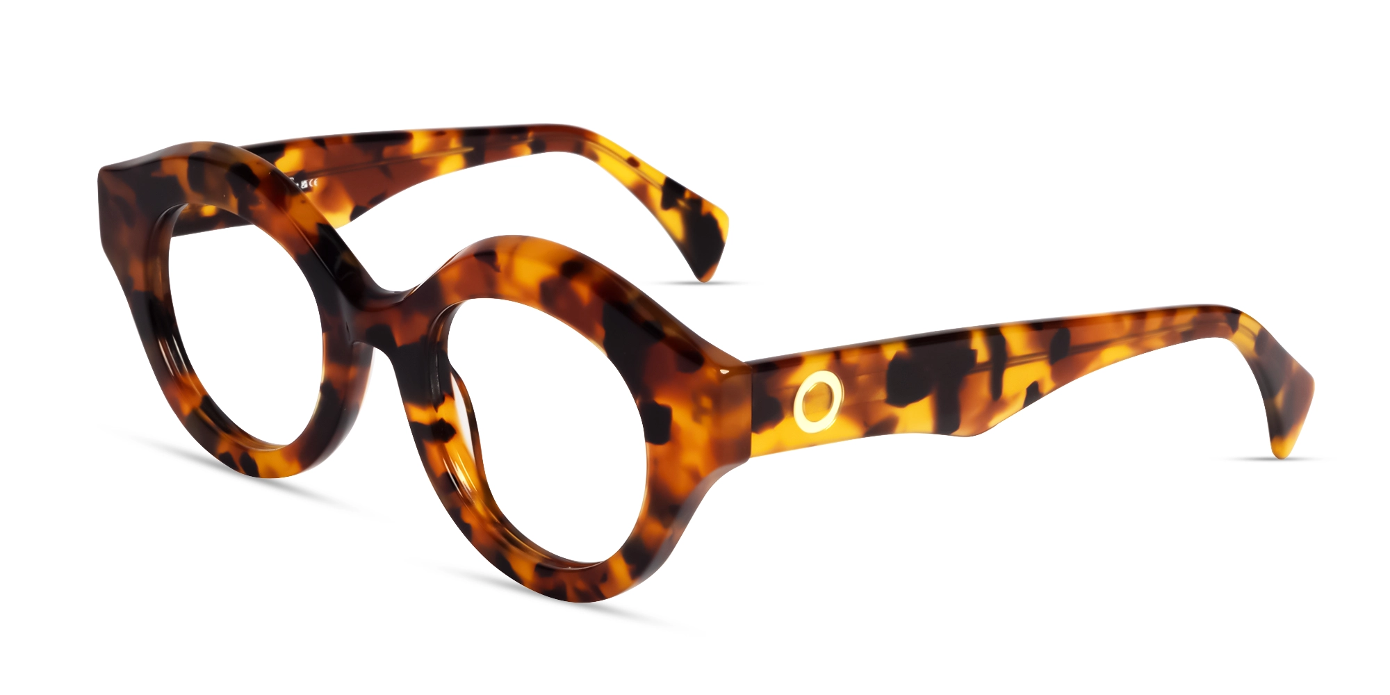 Honey Tortoise Thick Round Fullrim Glasses