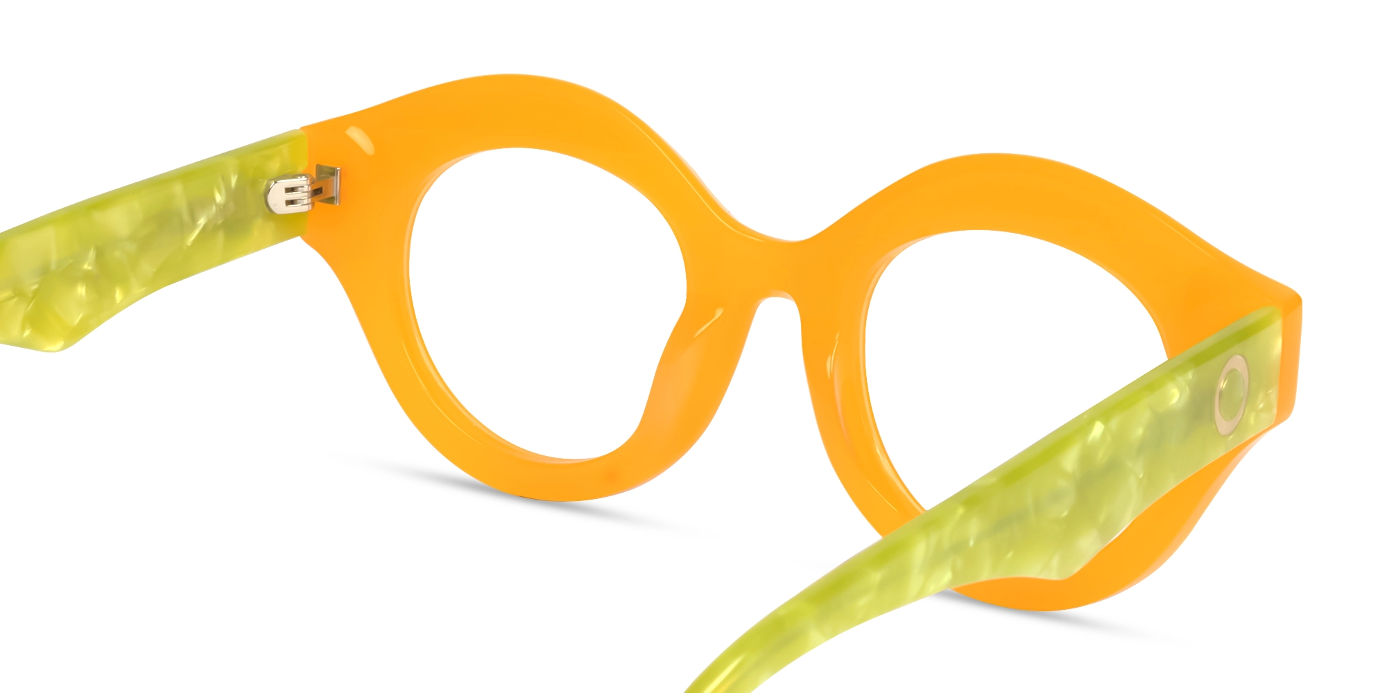Ochre Thick Round Fullrim Glasses