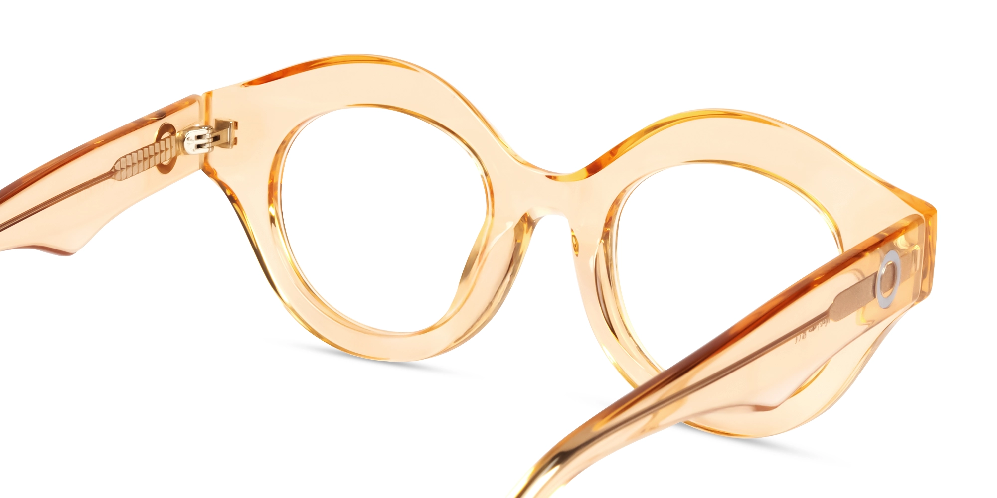 Crystal Orange Thick Round Fullrim Glasses