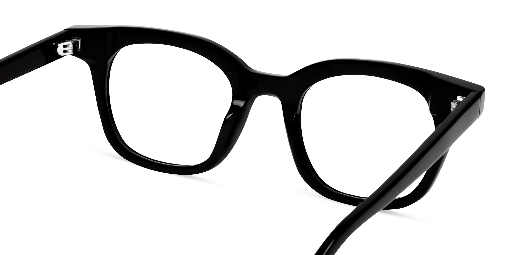 Black Square Acetate Full-Rim Glasses-4